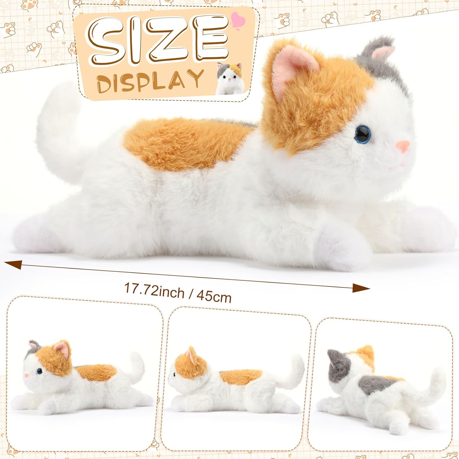 Lunmon Weighted Cat Plush Pillow