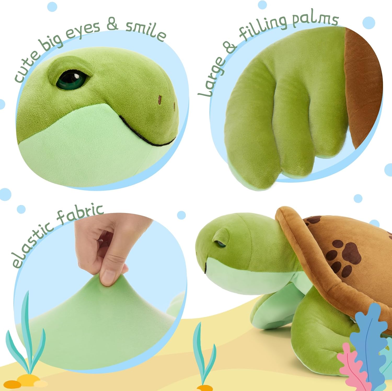 Muiteiur 28Inch Sea Turtle Plush Toy