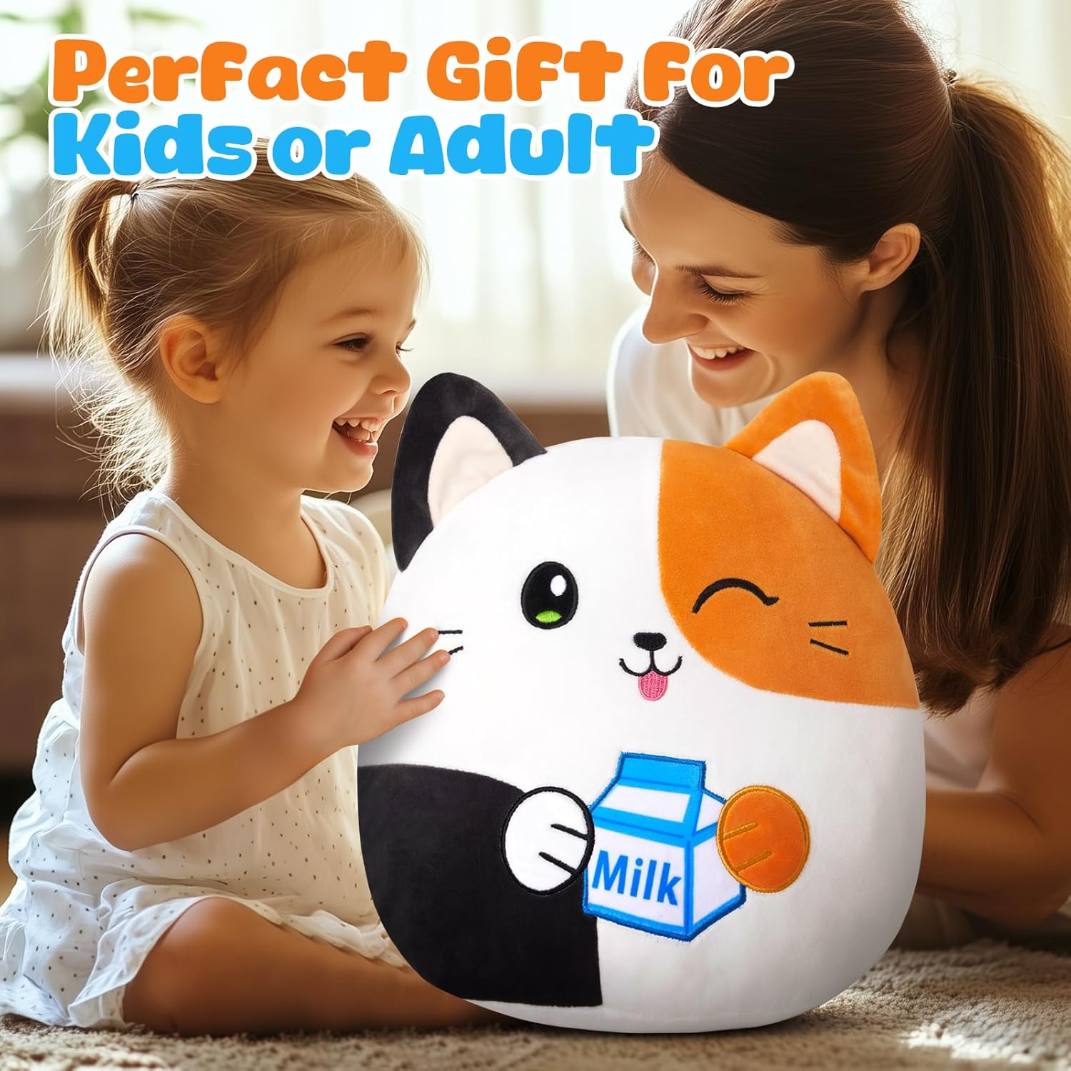 12 Inch Plush Cat Pillow Toy for Kids and Adults