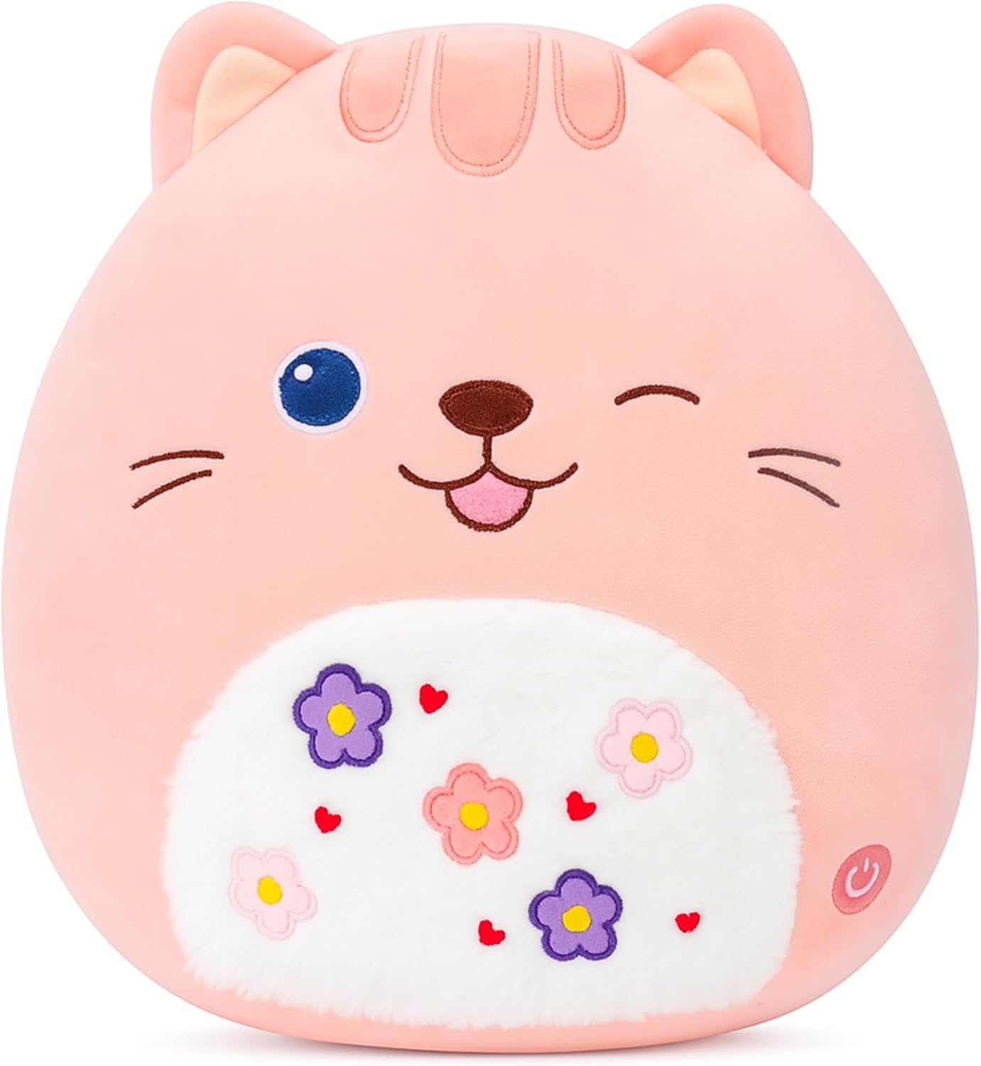 Easfan LED Cat Plush Pillow Soft Pink