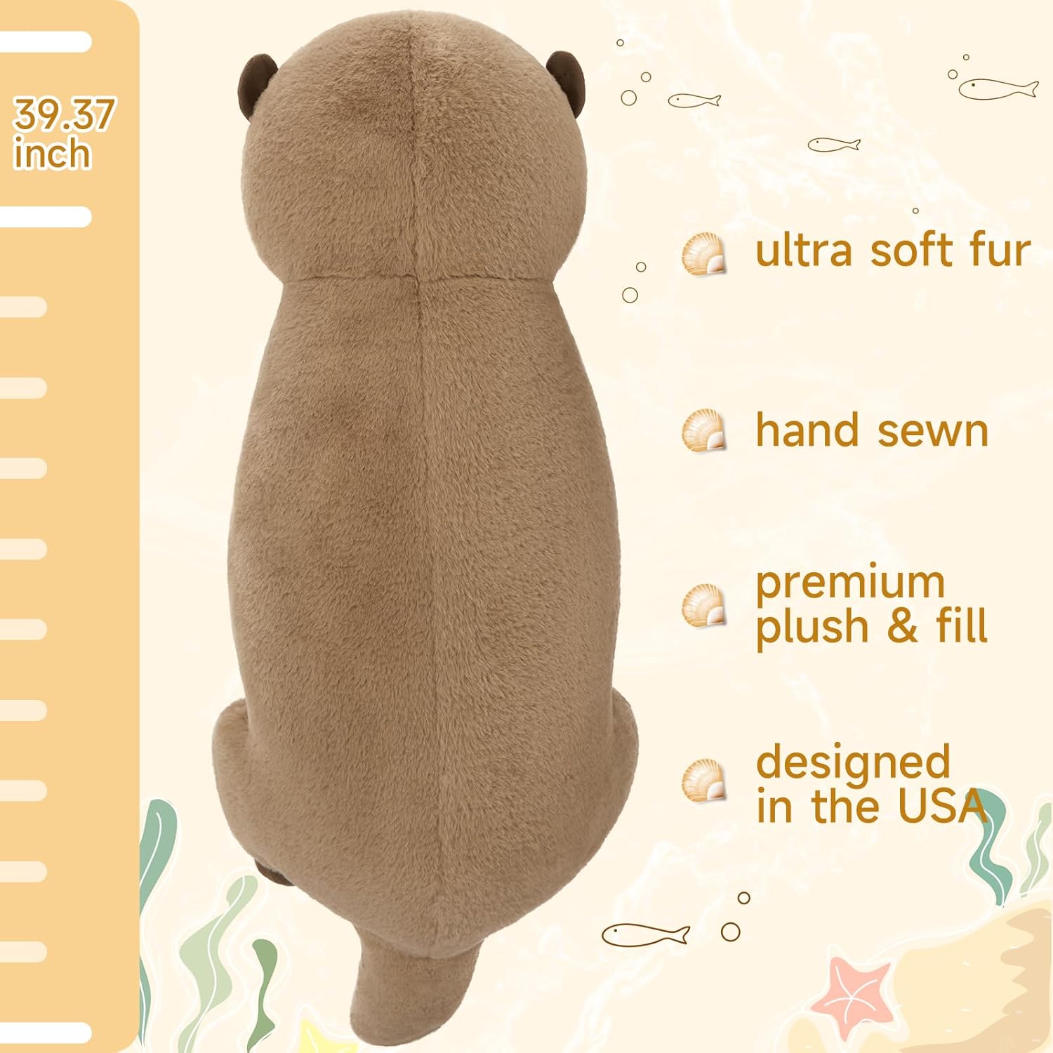 Tezituor 39 Inch Giant Otter Plush Pillow