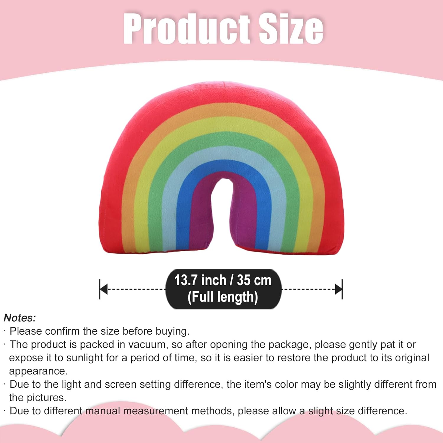 Rainbow Pillow Plush Decorative Cushion Toy