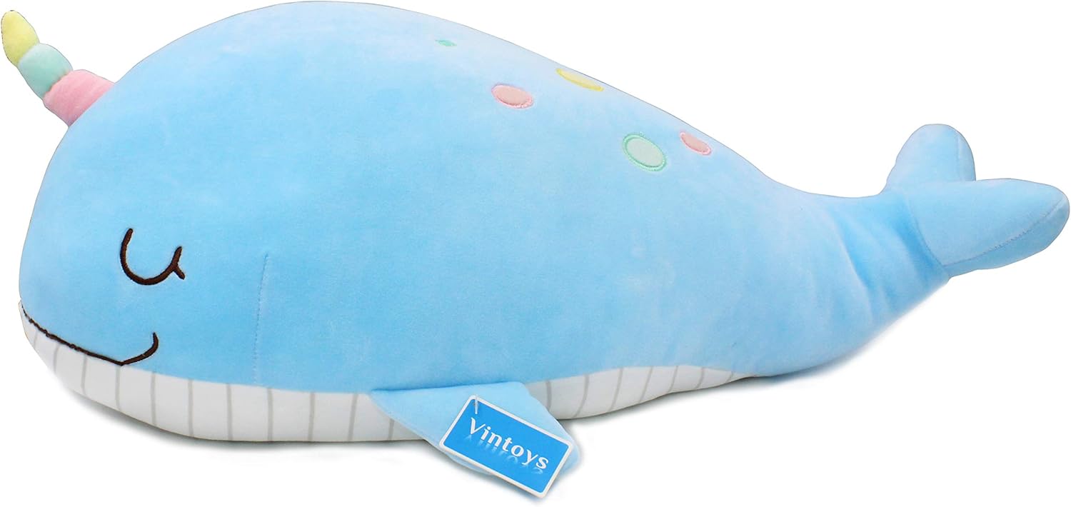 Vintoys Soft Narwhal Unicorn Hugging Pillow