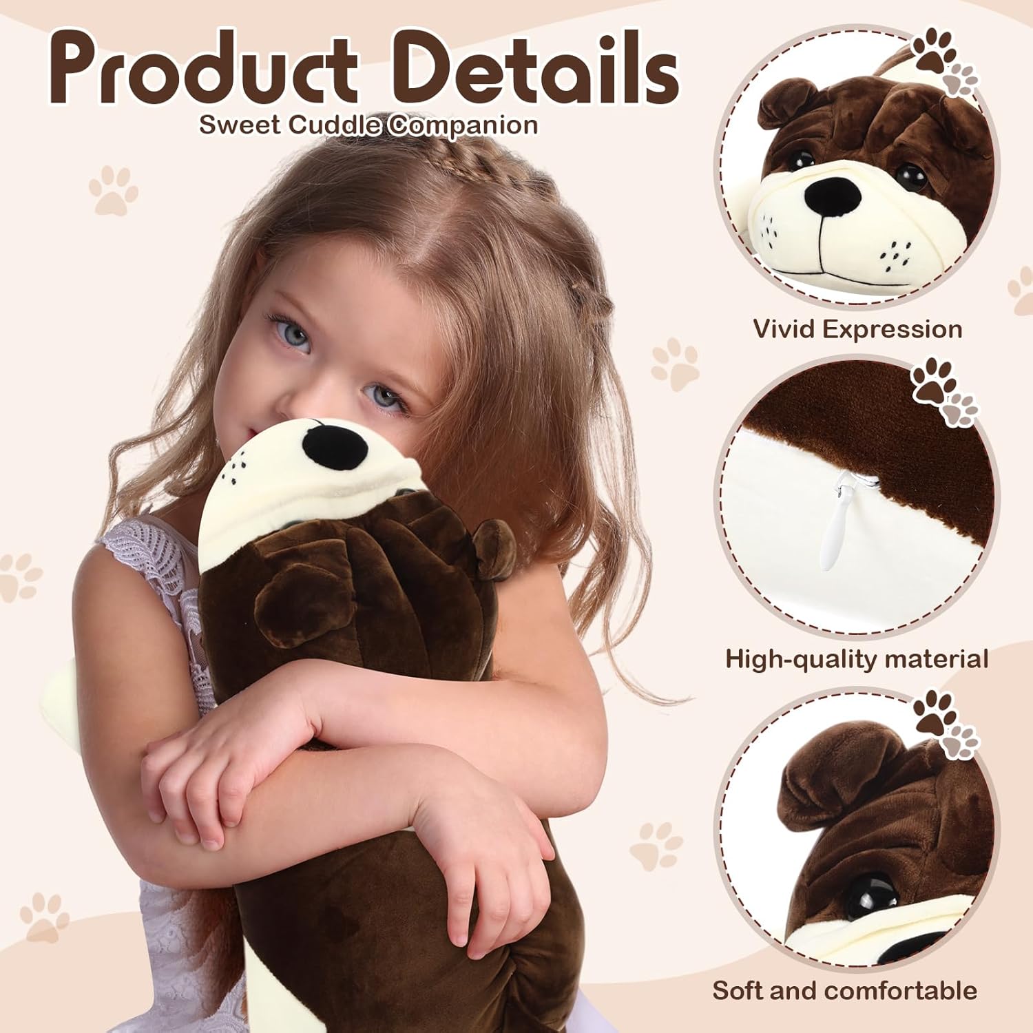 177 Inch Huggable Dog Plush Toy 1