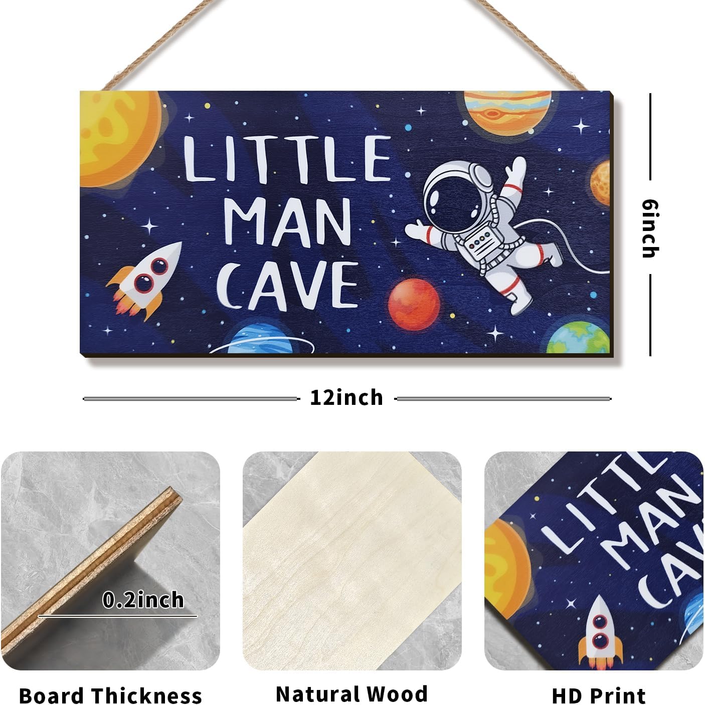 ZIEYOMI Little Man Cave Space Sign