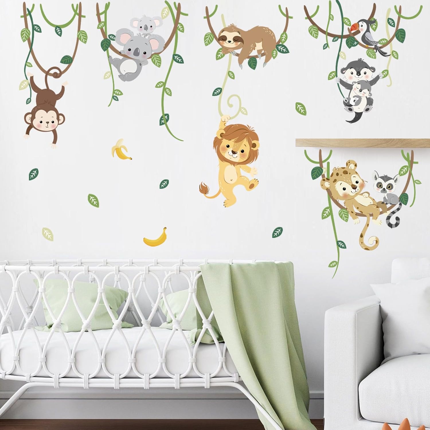 Jungle Animals Safari Wall Stickers for Kids Room