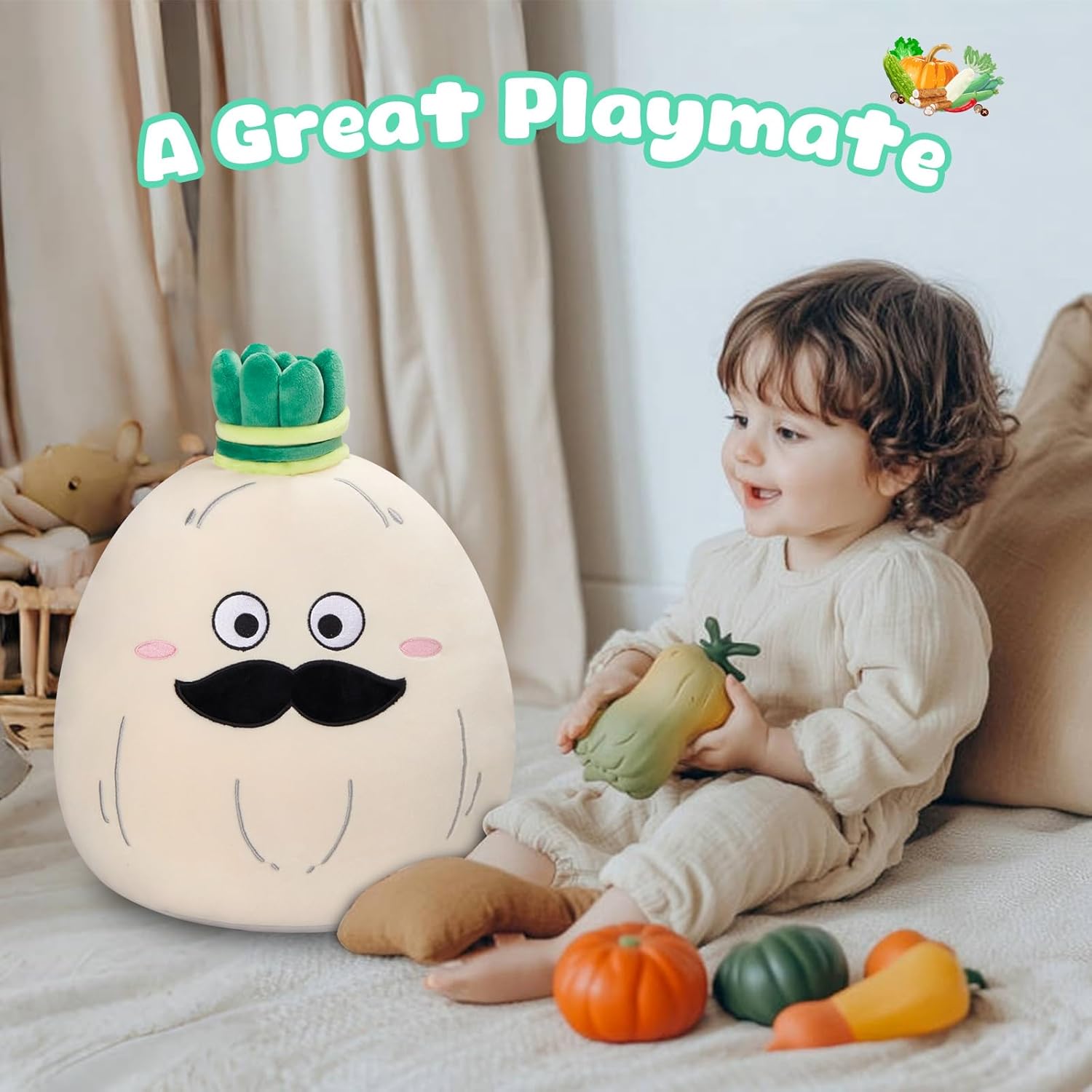 15 Inch Garlic Plush Stuffed Animal Pillow 1