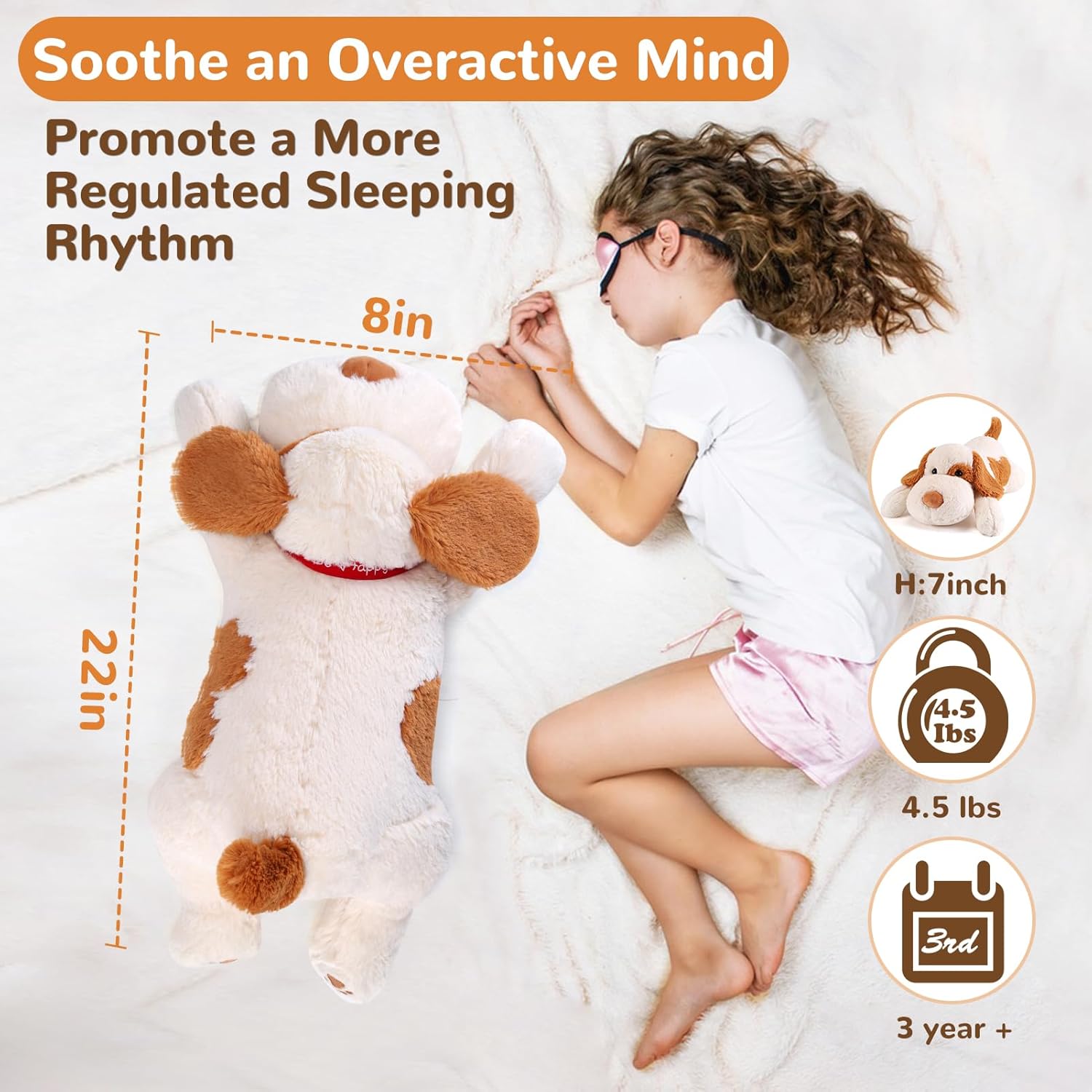Meowtastic Brown White Weighted Plush Pillow