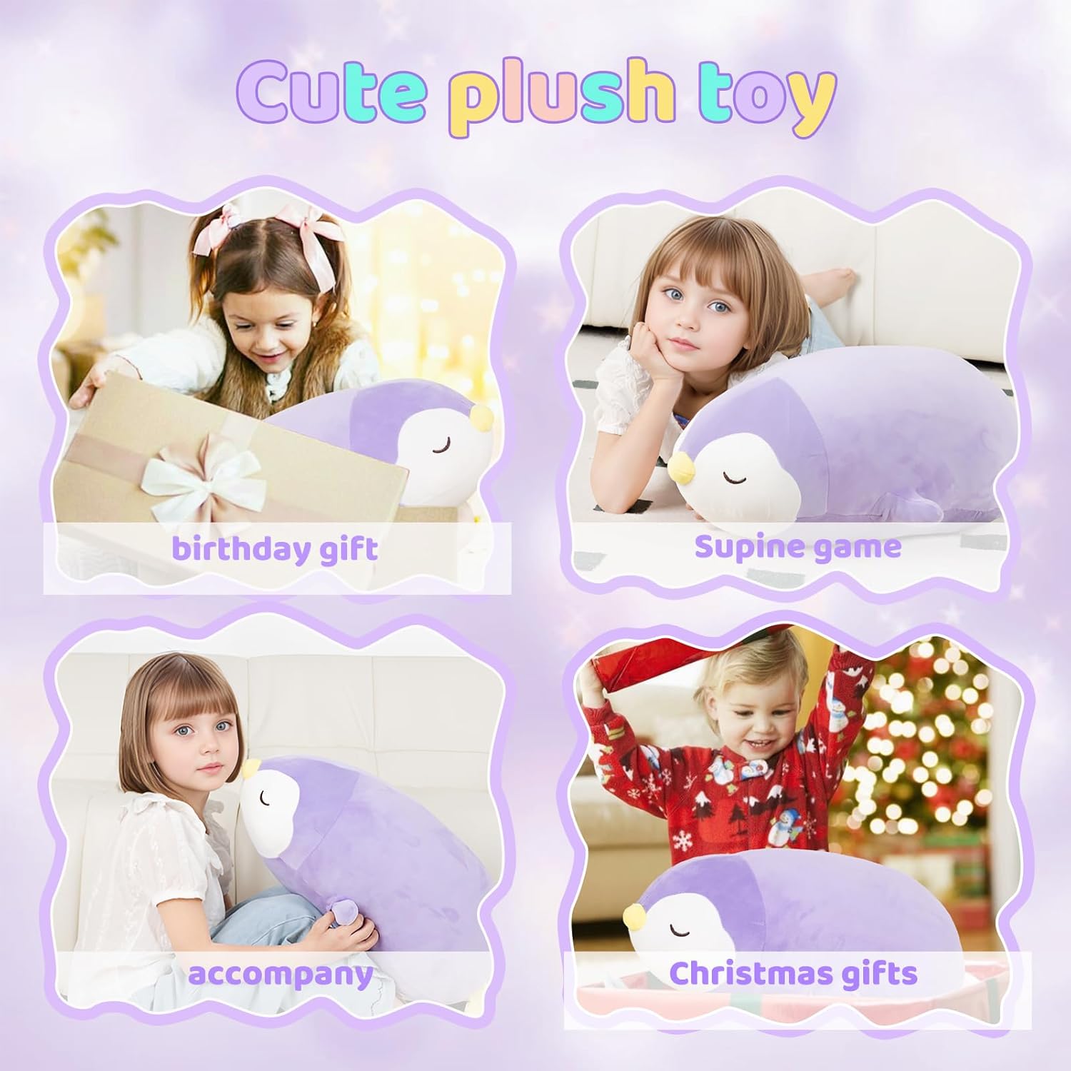 22 Inch Penguin Plush Pillow Toy 1