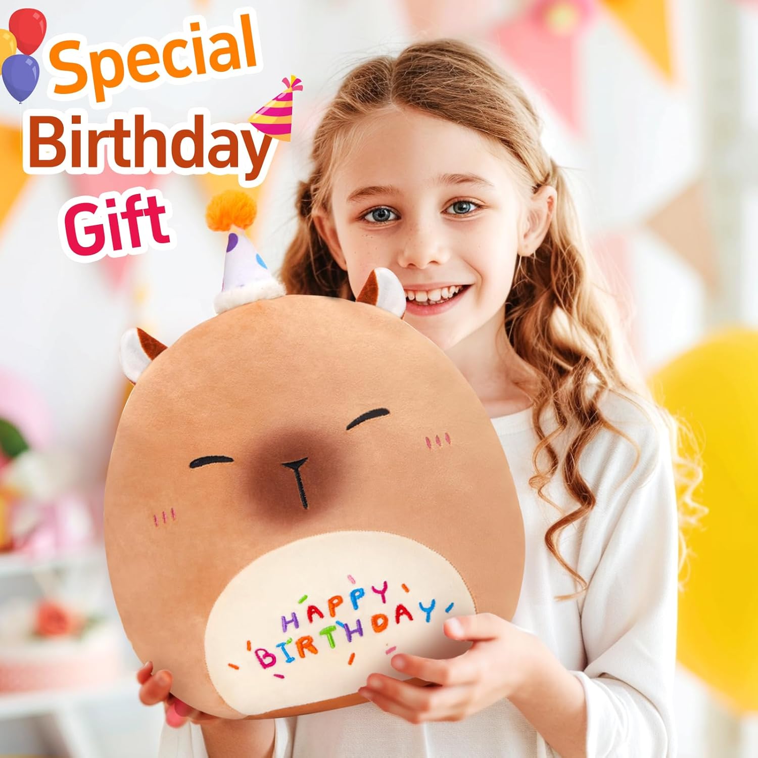 14 Inch Cute Capybara Plush Pillow