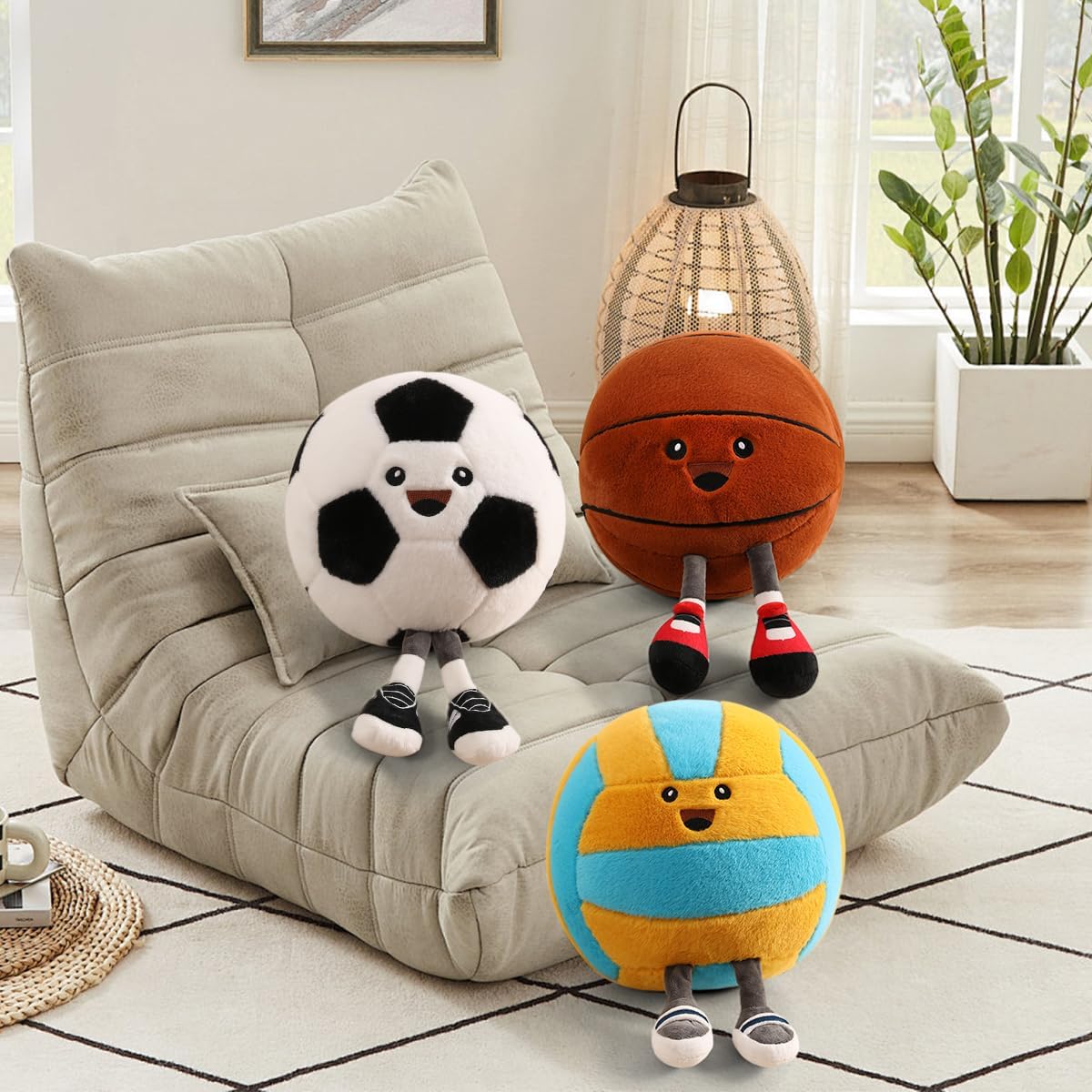 Funny Basketball Ball Pillow with Legs