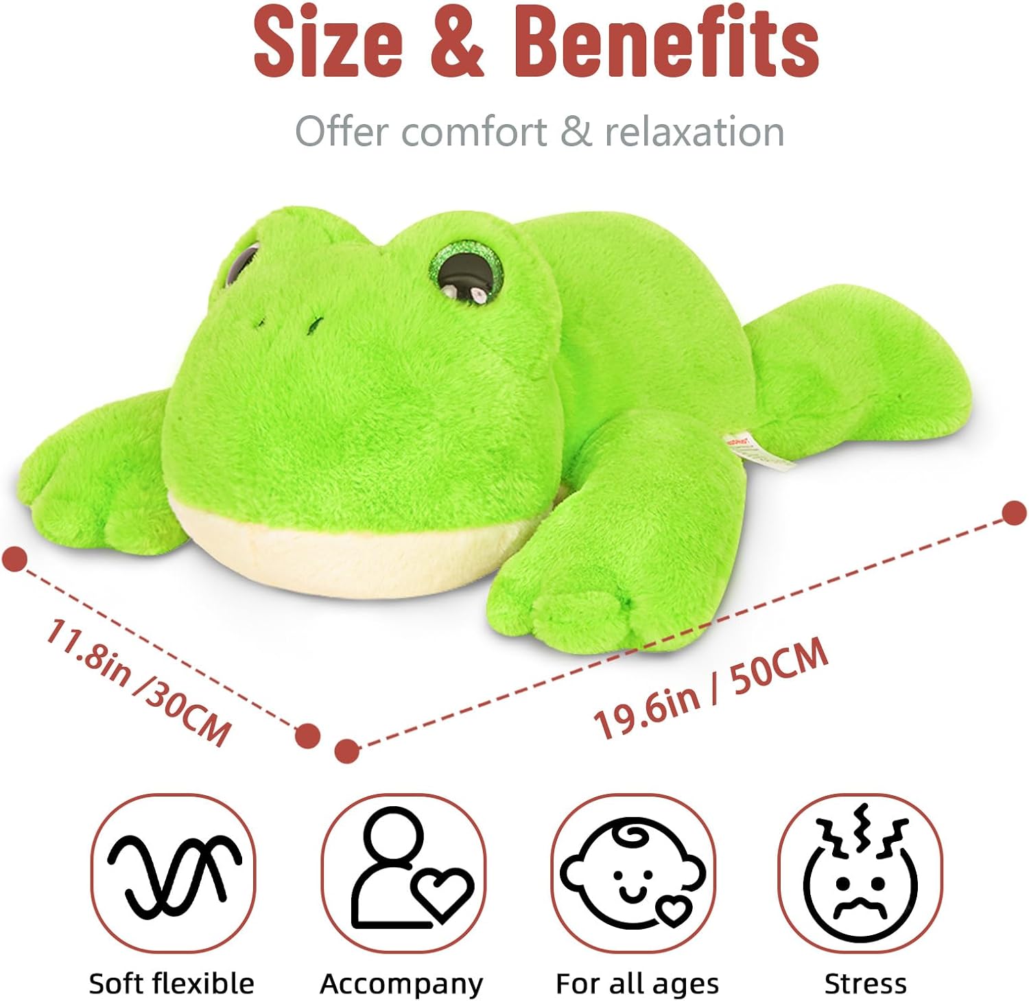 Niuniu Daddy 20 Inch Weighted Plush Frog Toy