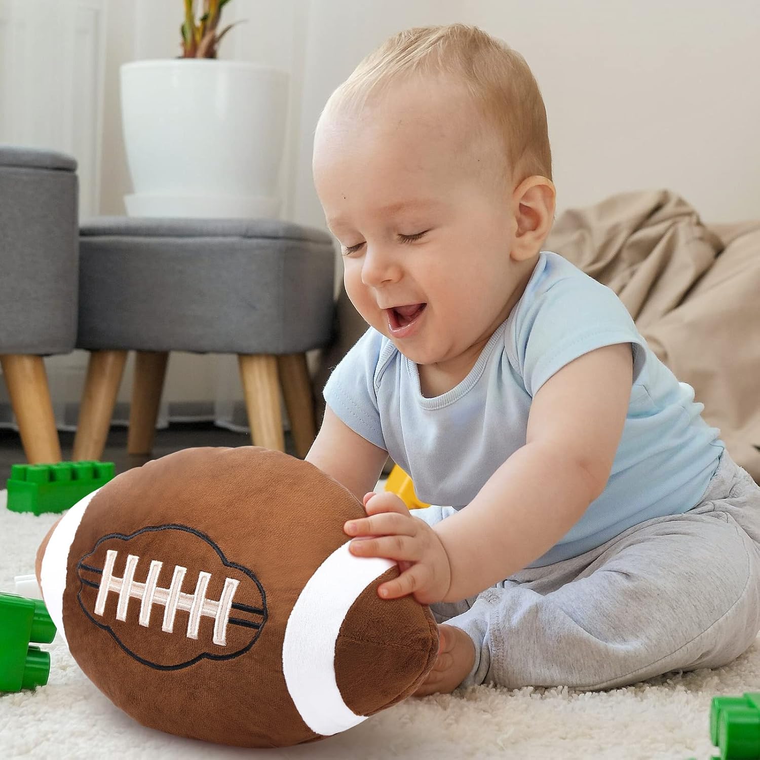 HyDren 2 Pc Plush Football Pillows