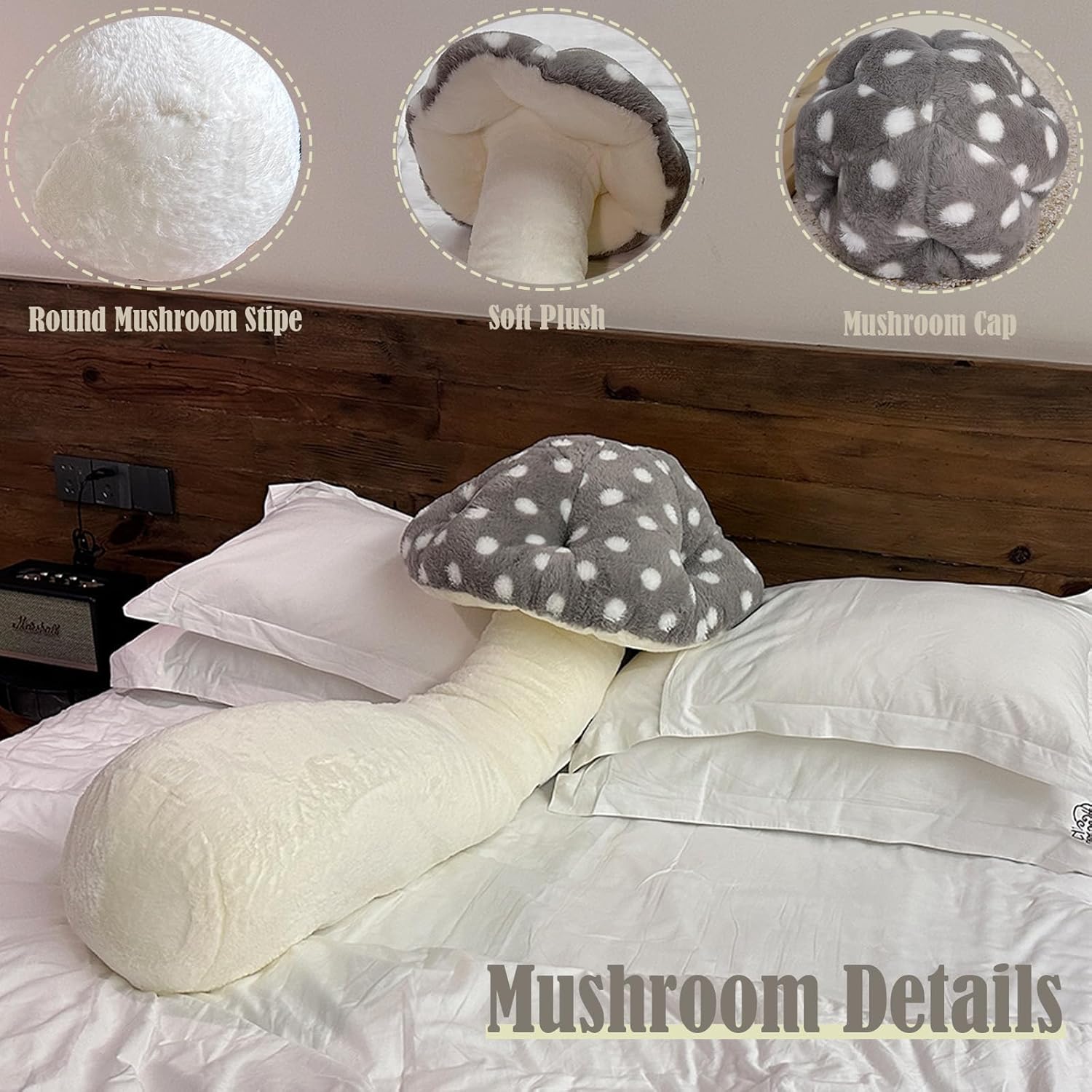 Hofun4U Mushroom Plush Pillow - 30 Inch 1