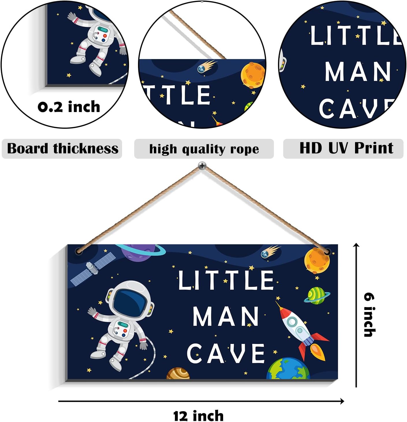 Space Astronaut Little Man Cave Wall Sign