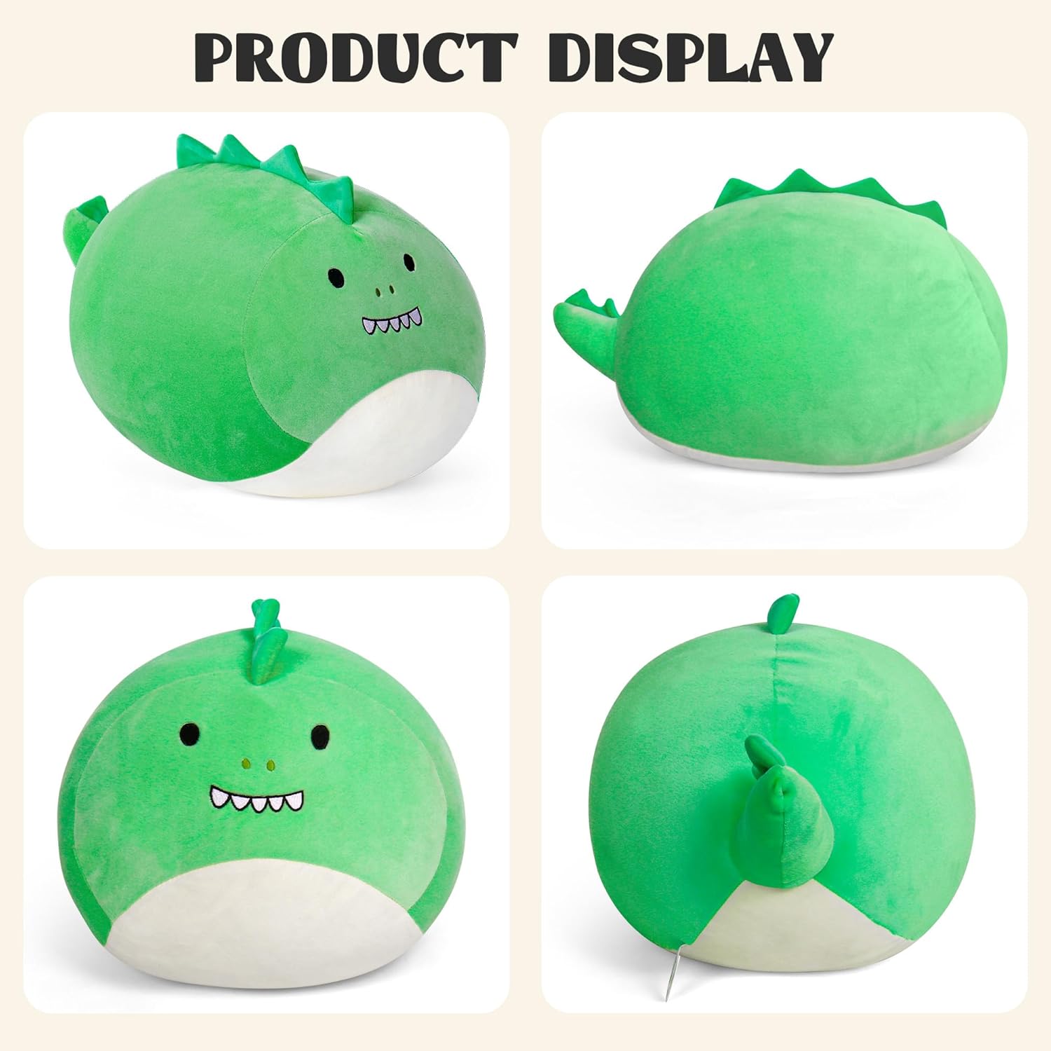 Wepop 20in Dinosaur Plush Pillow