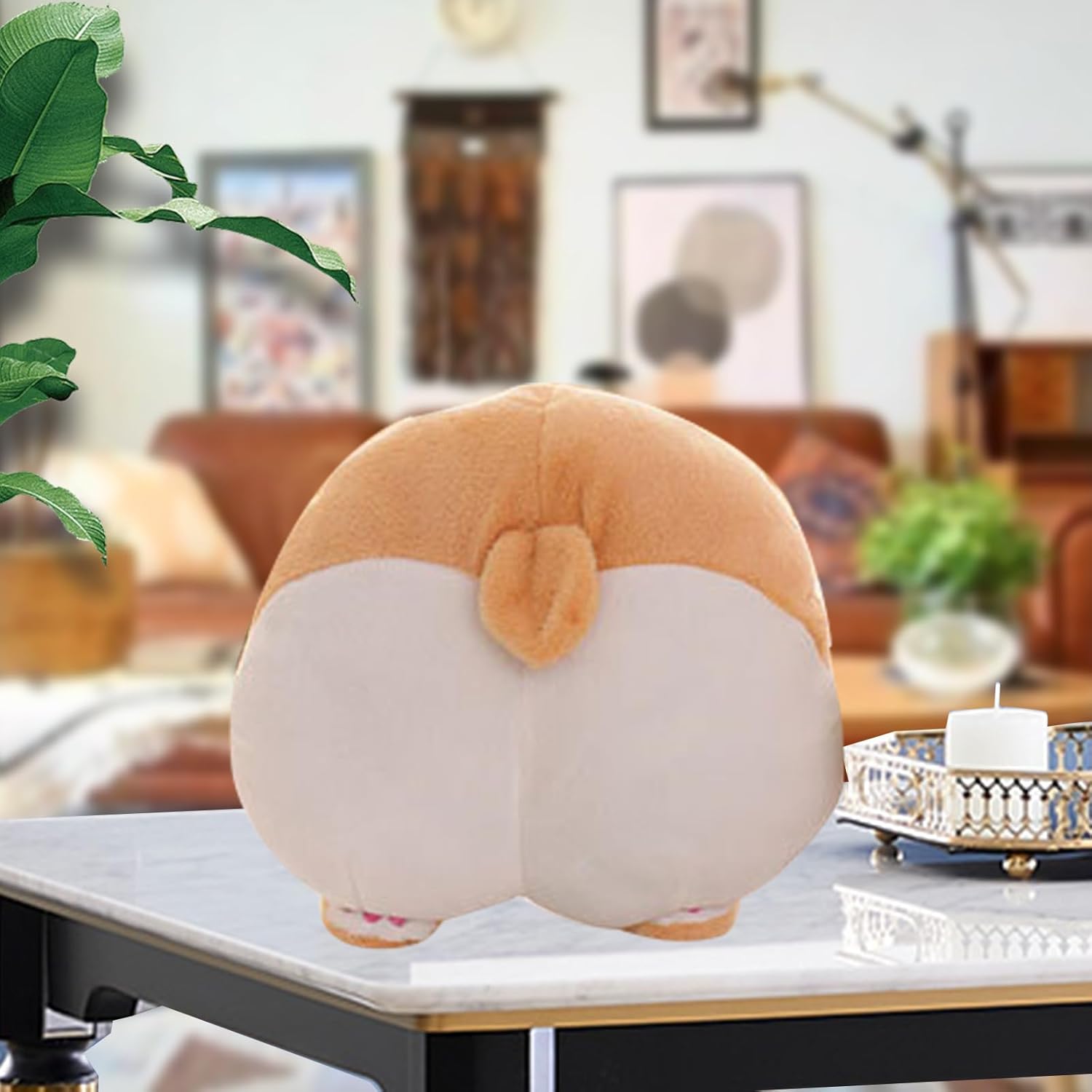 CHELEI2019 15 Inch Corgi Butt Plush Throw Pillow