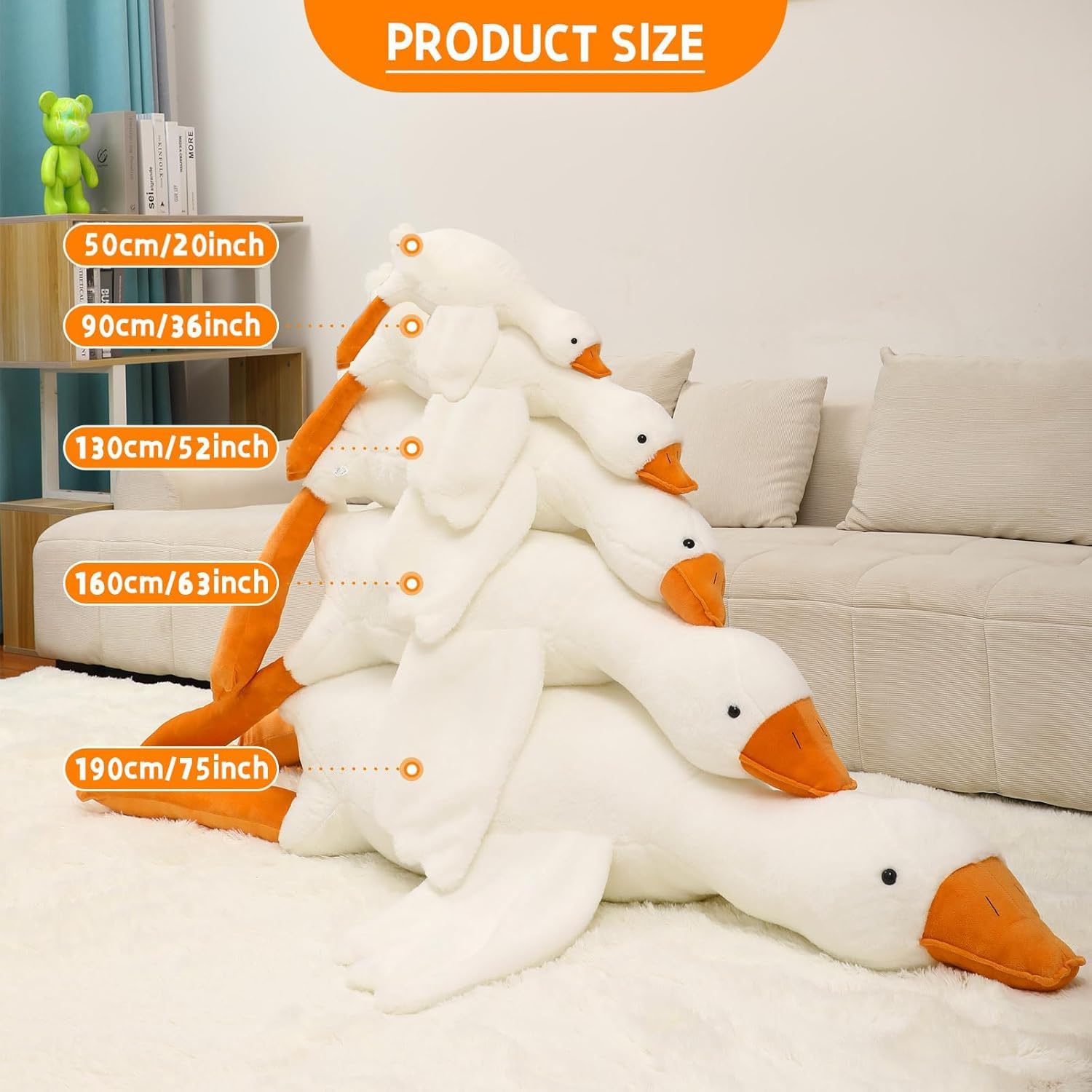 52 Inch Giant Goose Plush Hug Pillow