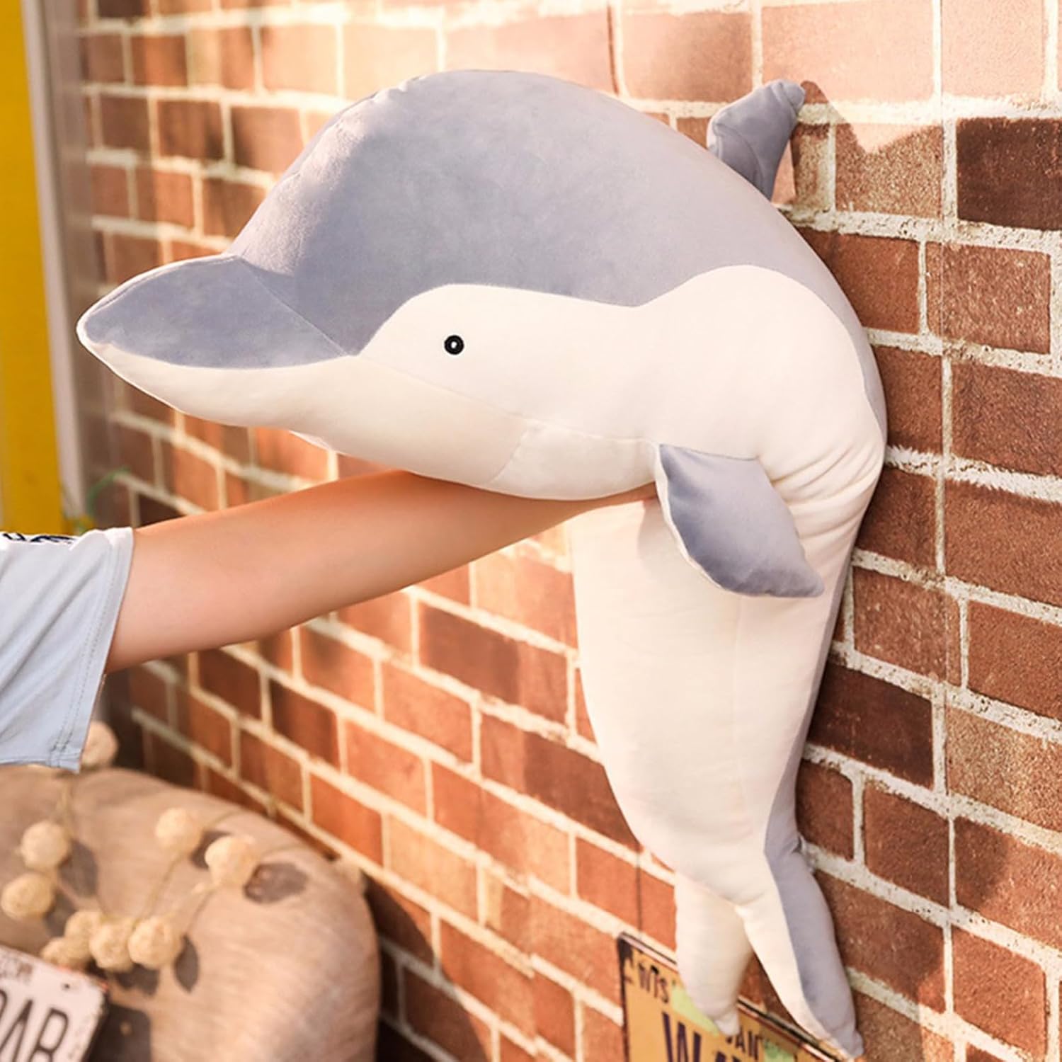 Levenkeness Dolphin Plush Hugging Pillow