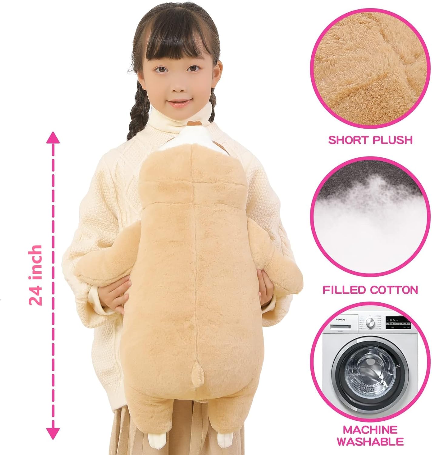 24 Inch Giant Sloth Plush Pillow Toy