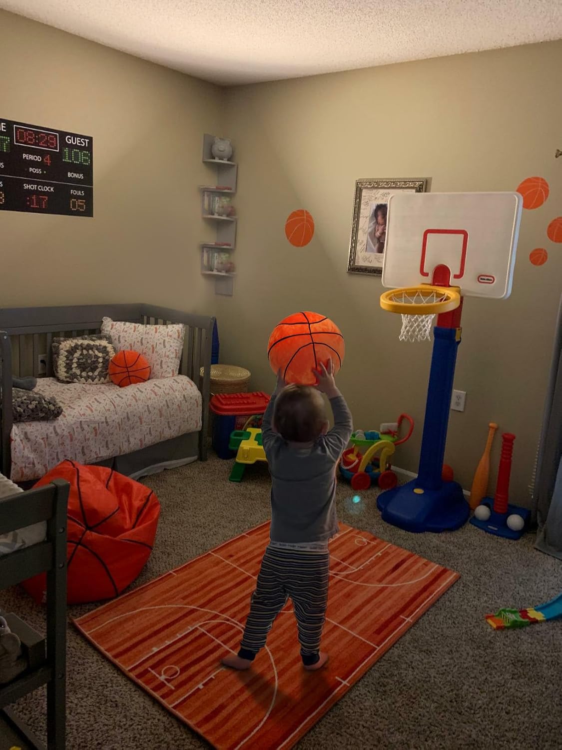 T Play Basketball Plush Pillow for Boys