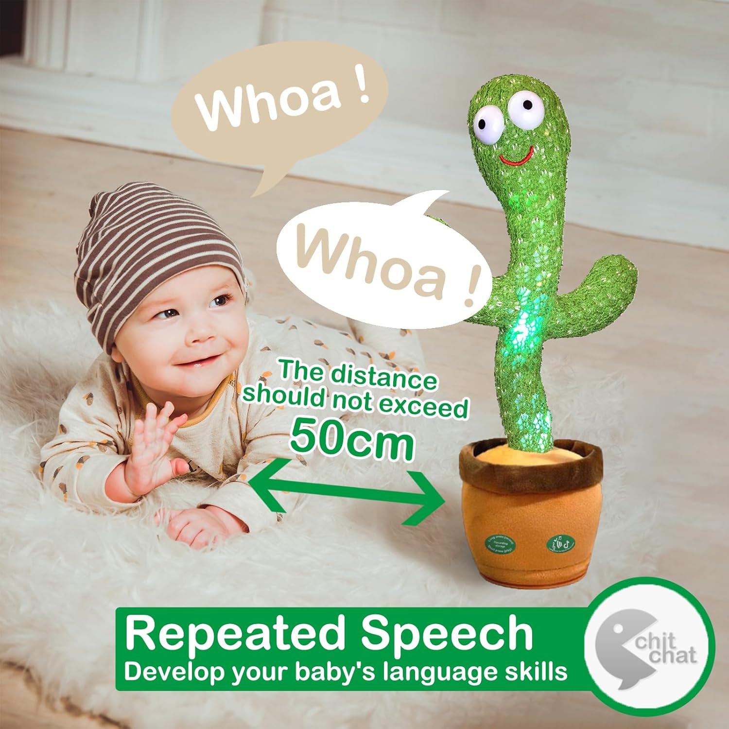 Dancing Talking Cactus Toy with LED