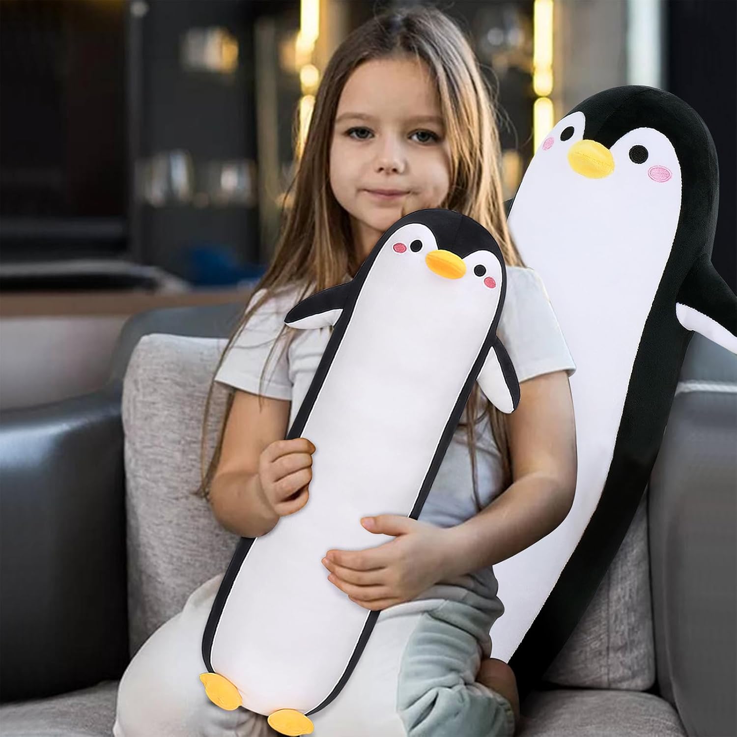 Cute Long Penguin Plush Pillow for Hugging