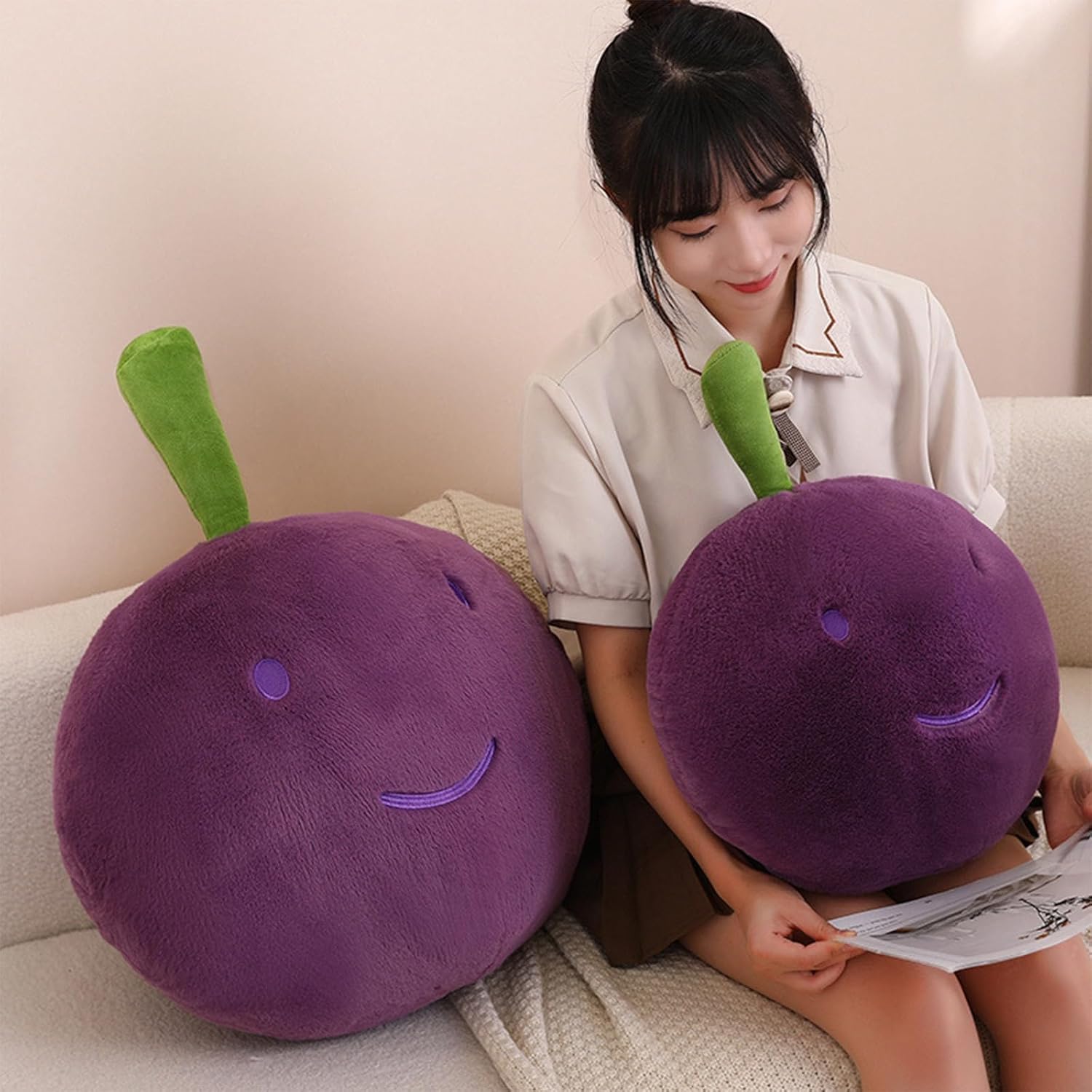 Grape Plush Pillow for Kids Adults 1