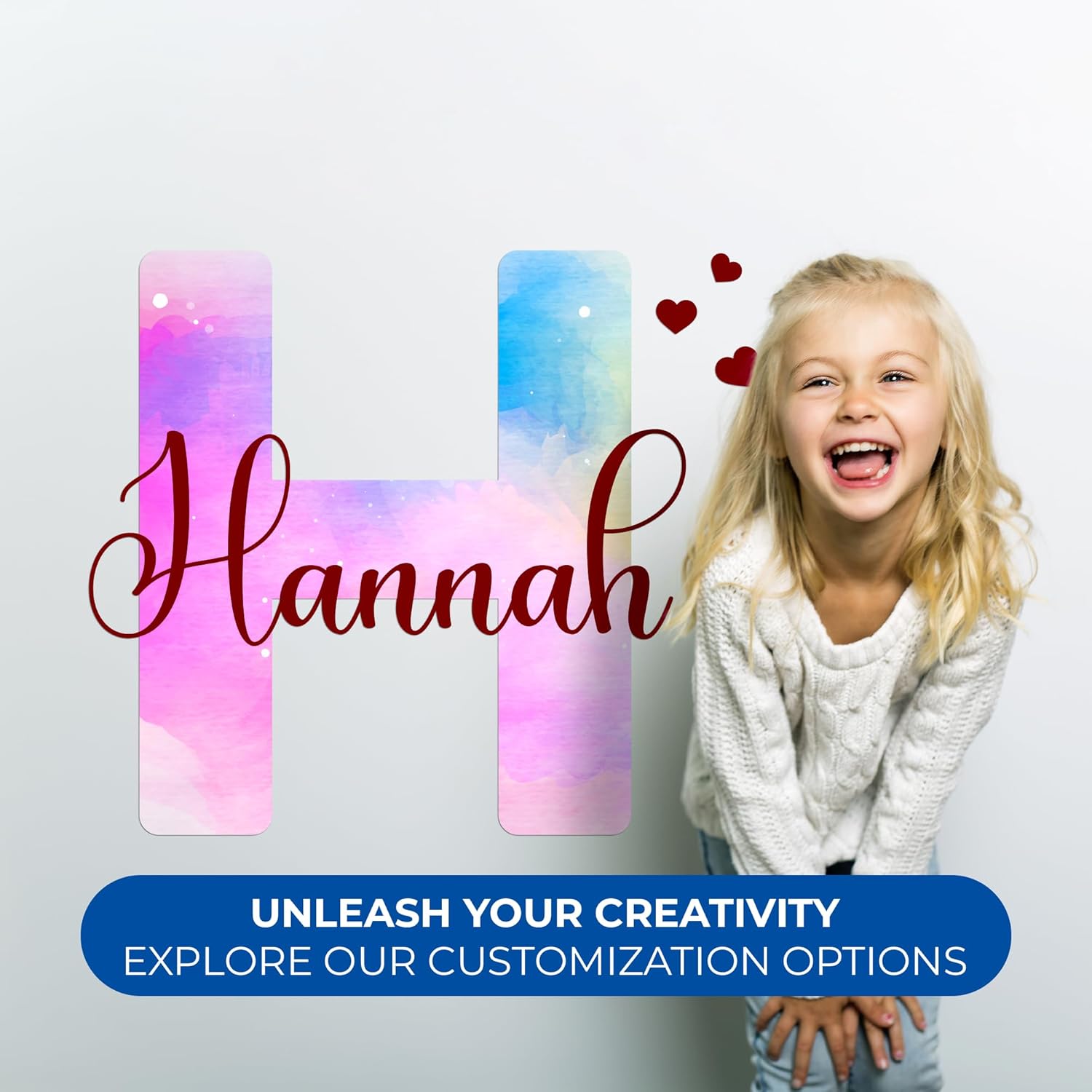 Customizable Name Wall Decals for Girls Room Decor