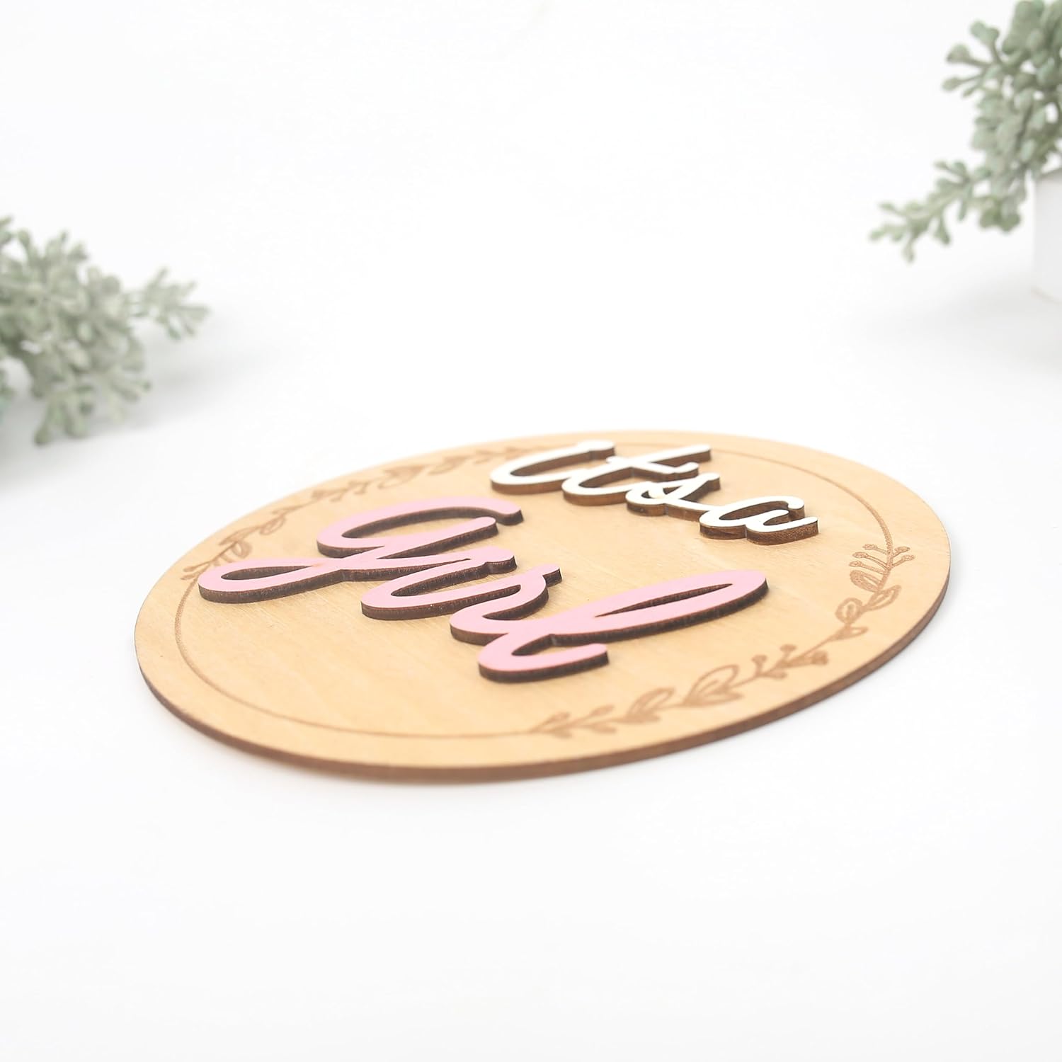 Gender Reveal Wooden Sign - Its A Boy Girl