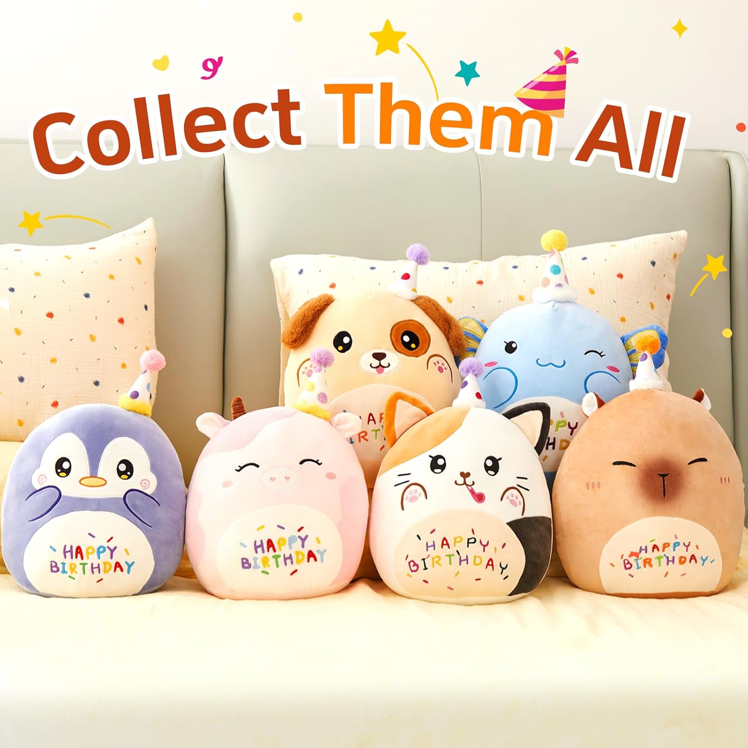 14 Inch Cute Capybara Plush Pillow