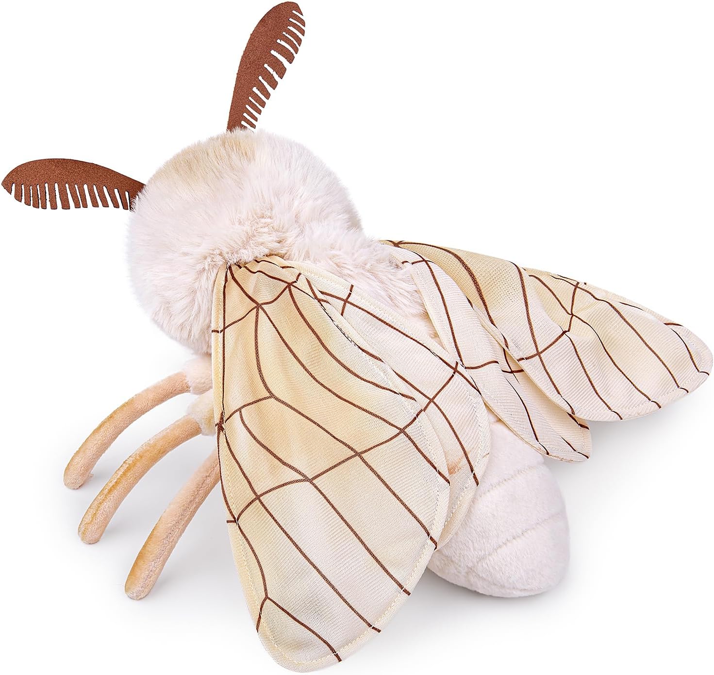 ZHONGXIN MADE Silk Moth Plush Pillow Toy 12in