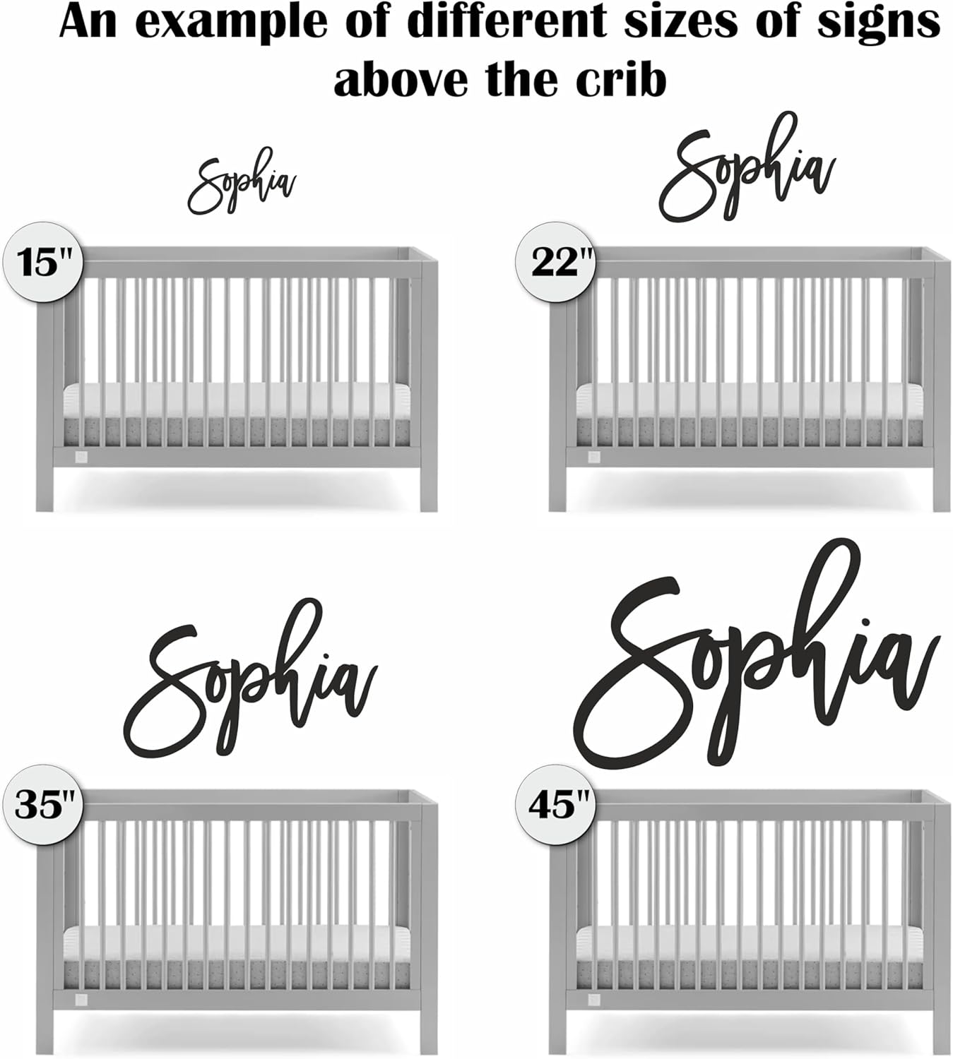 Woodland Wooden Name Sign for Nursery Wall Decor