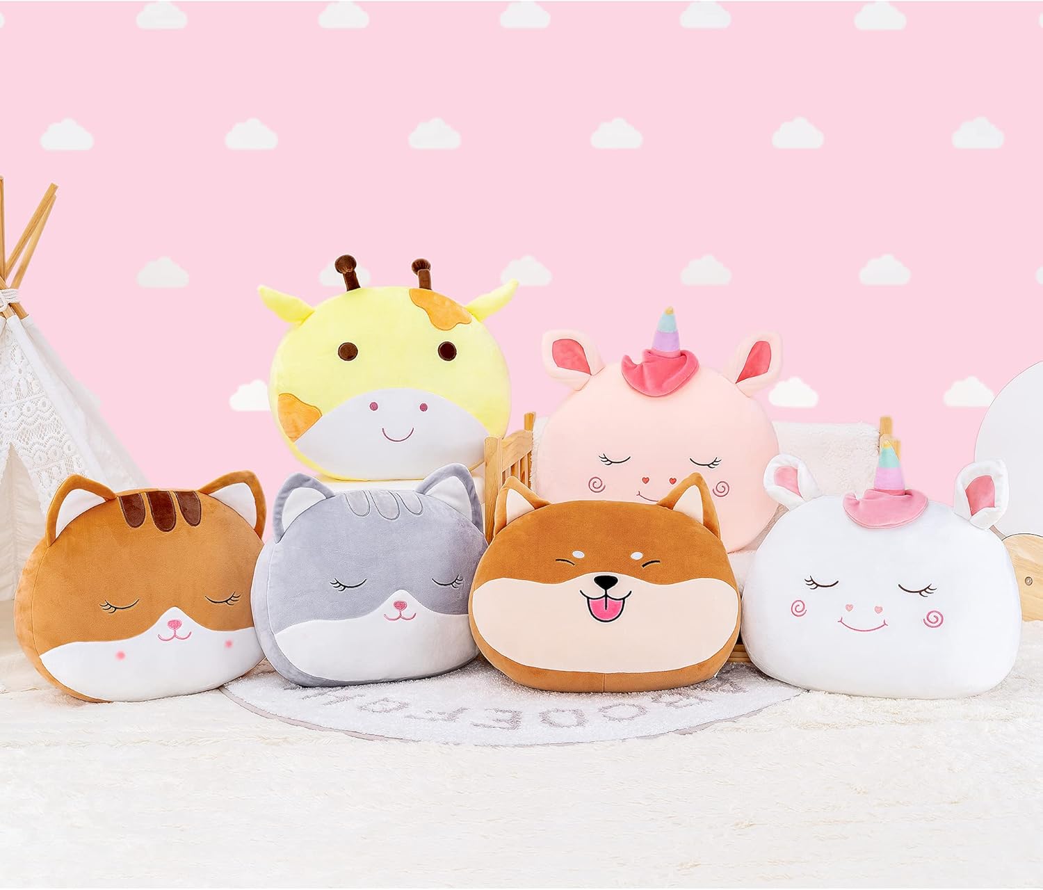 Stuffed Unicorn Plush Pillow Toy for Kids
