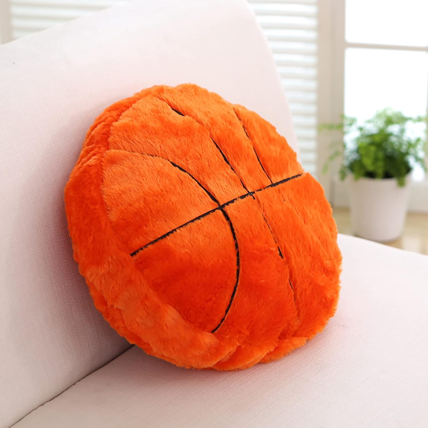 Jetec 2 Pcs Basketball Shaped Plush Pillow