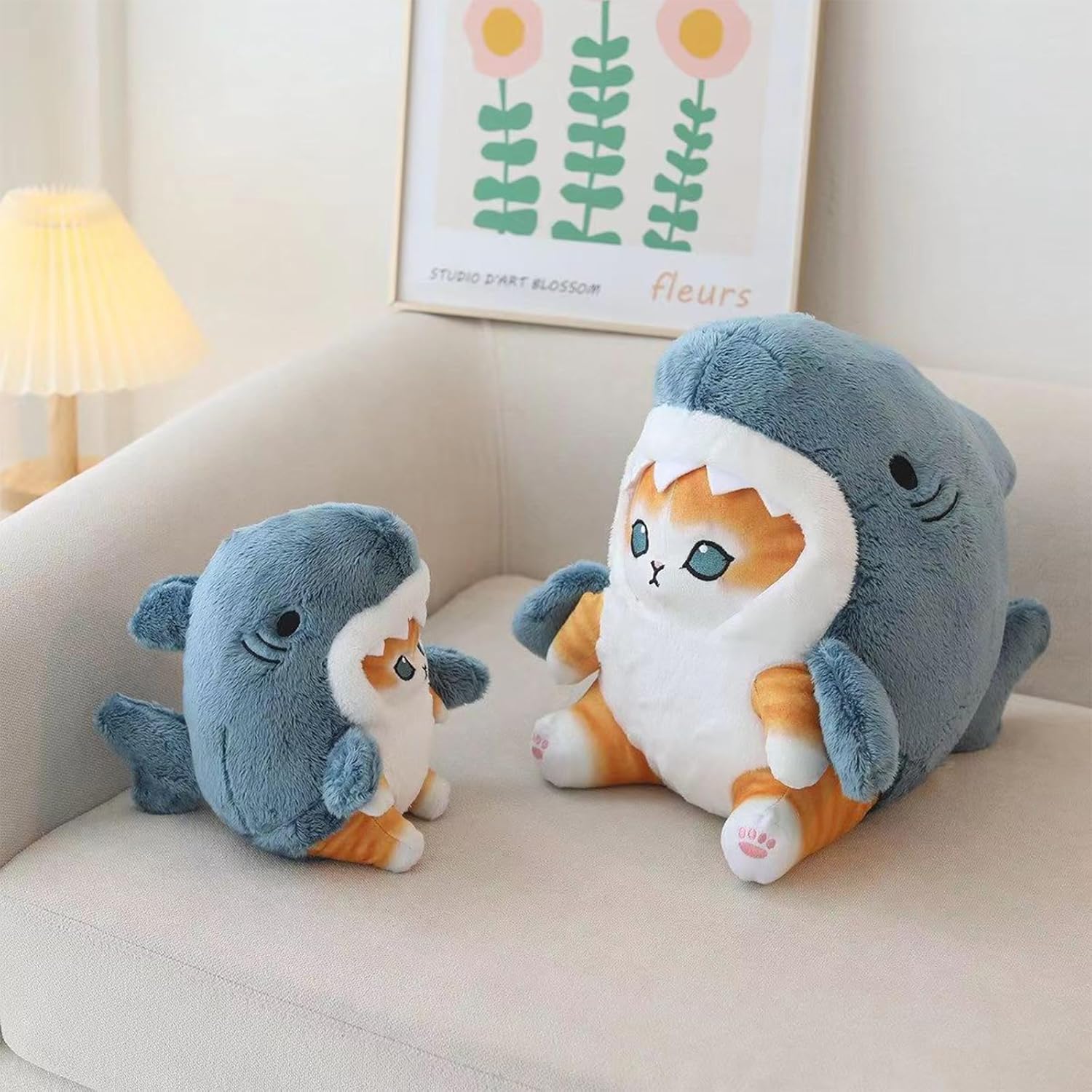 Kawaii Shark Cat Plush Pillow Toy