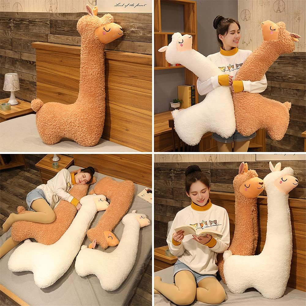 Soft Plush Alpaca Pillow for Hugging