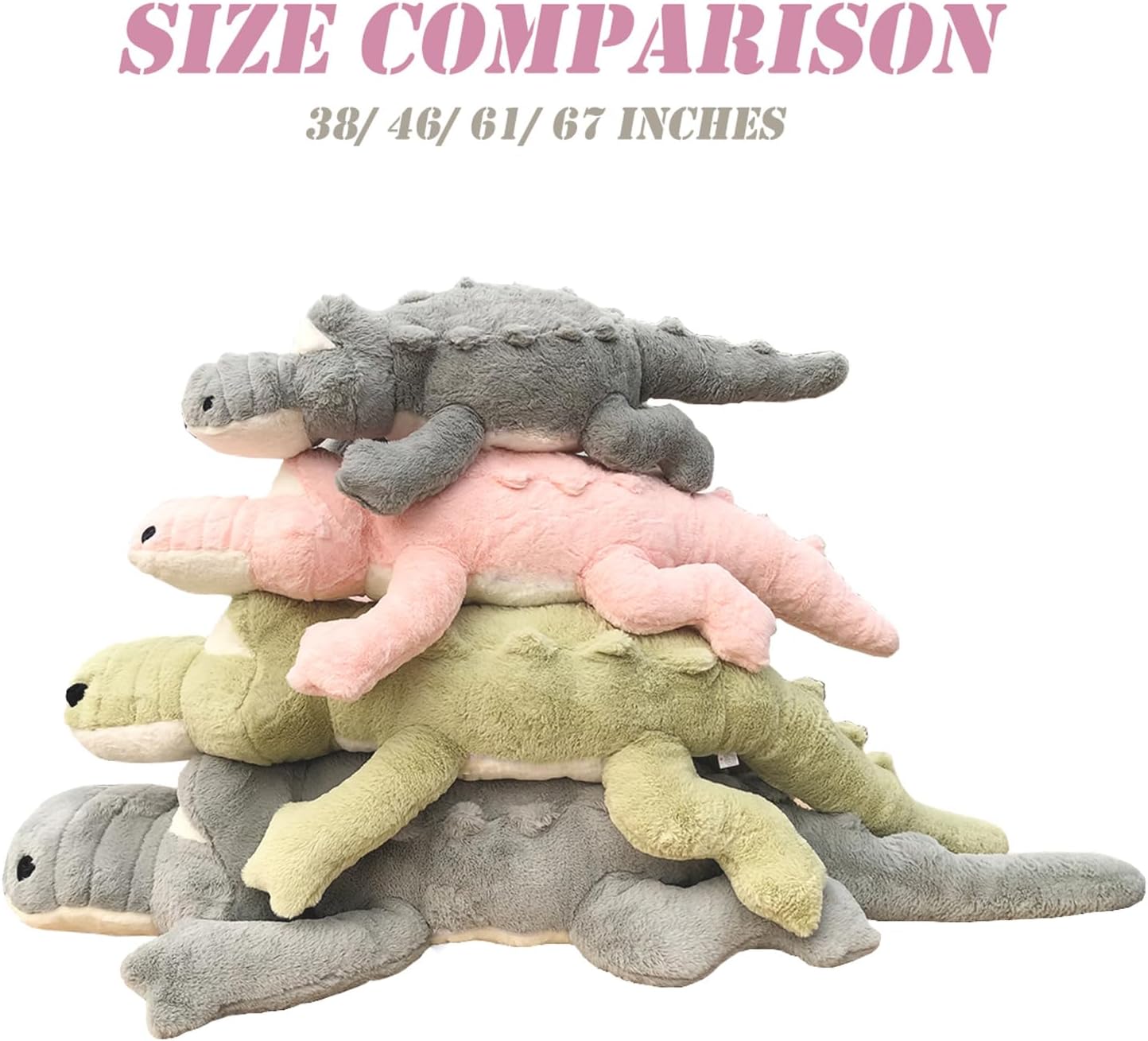 Hofun4U Alligator Plush Pillow 67 Inch