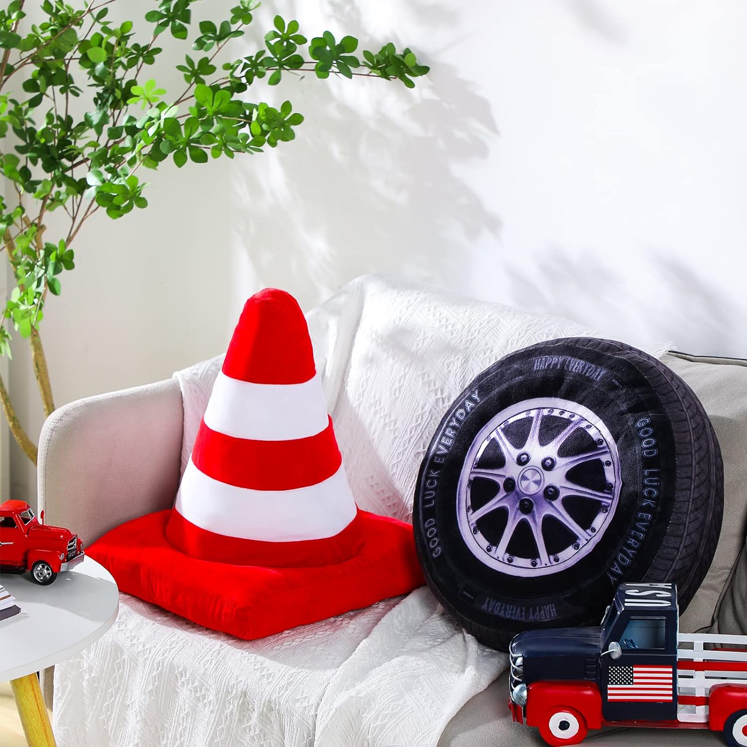 2 Pcs Racing Throw Pillow Room Decor Set