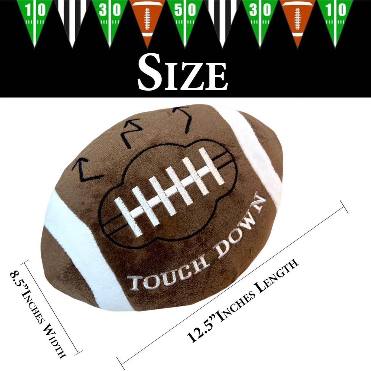 GiftExpress 12-Inch Football Throw Pillow
