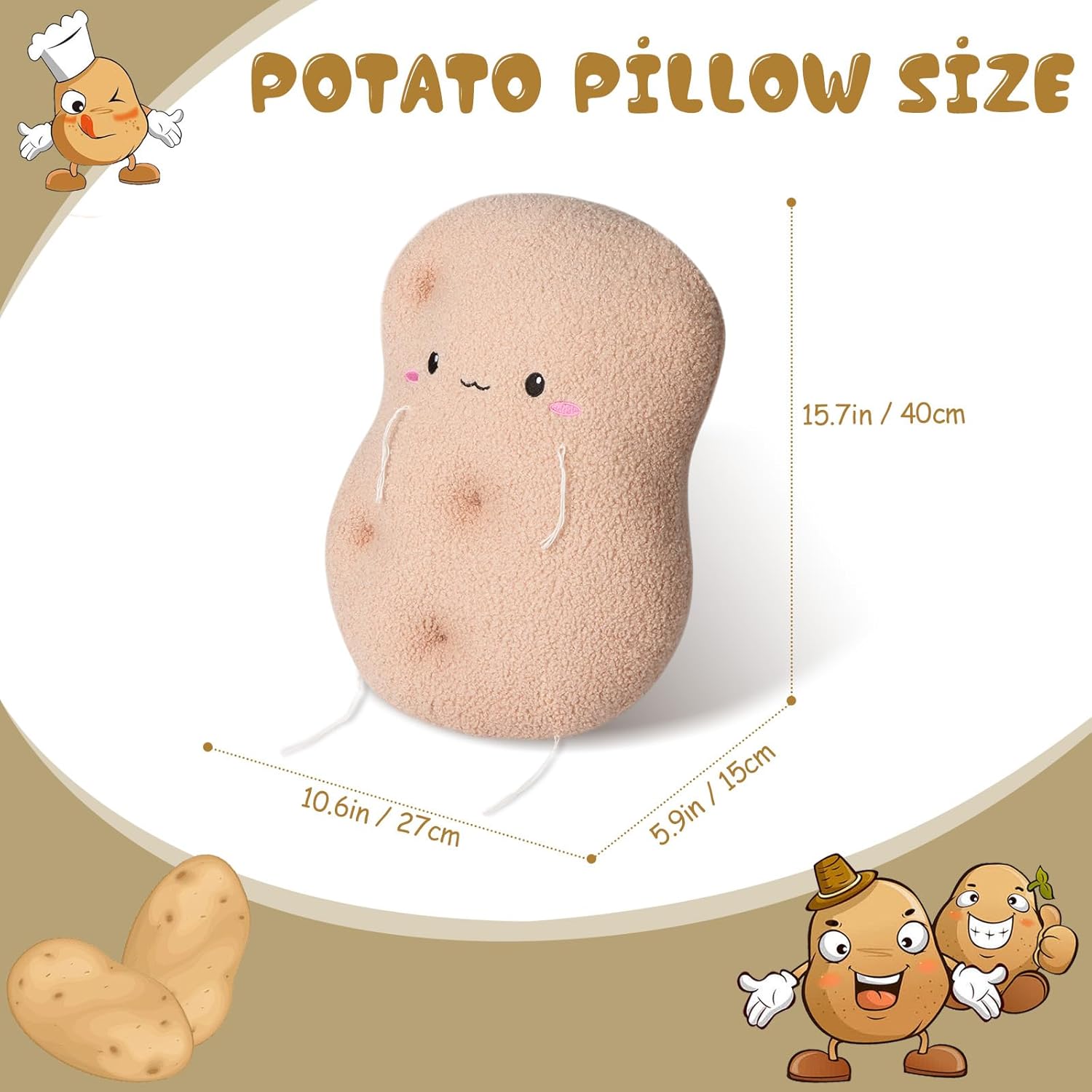 Marble Empire Potato Plush Pillow