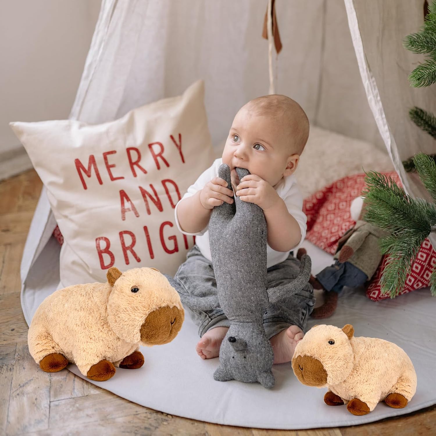 Capybara Plushie Pillow for Kids 9 Inch