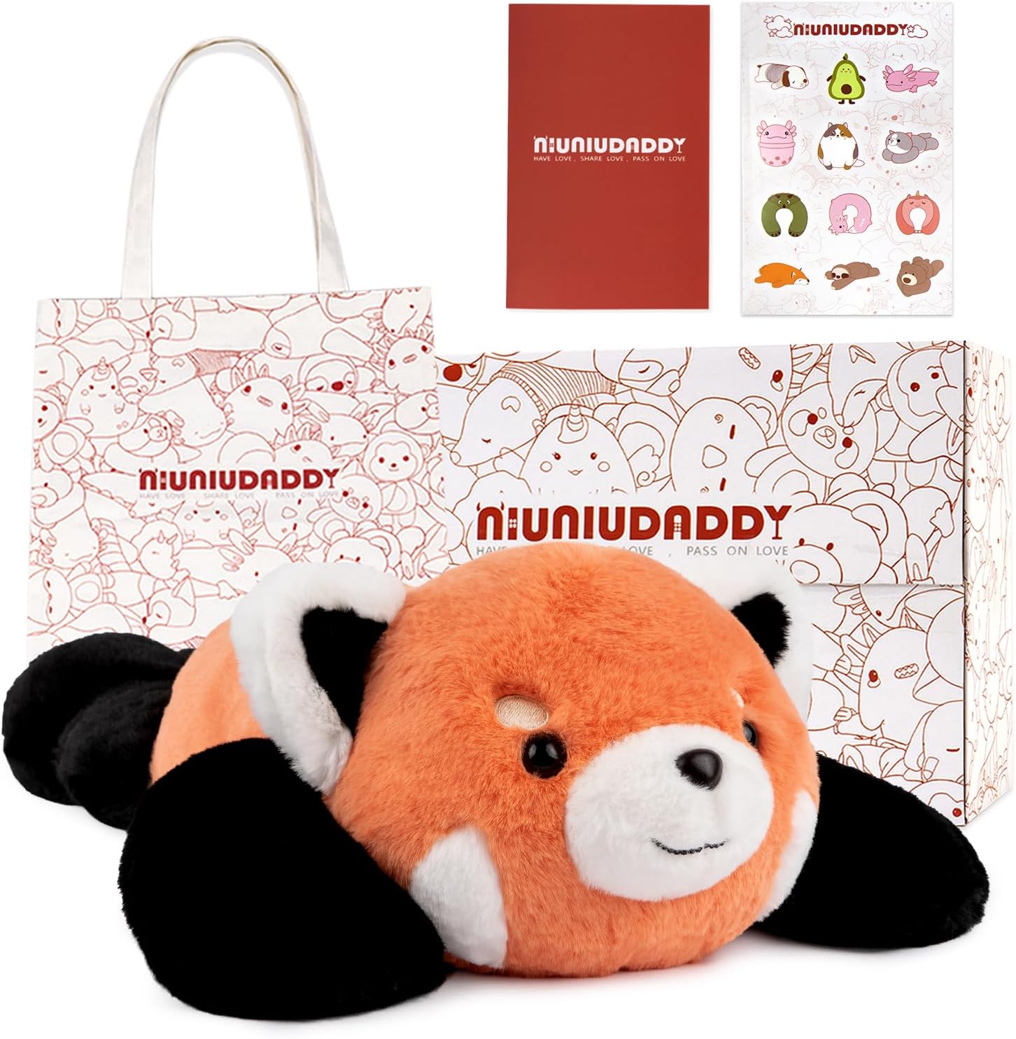 Niuniu Daddy Weighted Red Panda Plush Pillow 1