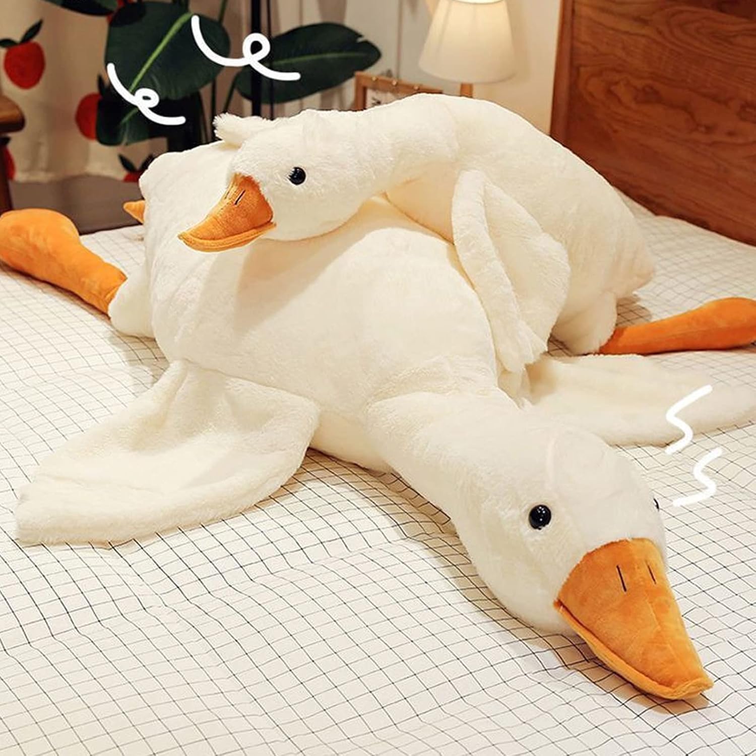 Swan Weighted Plush Animal Toy