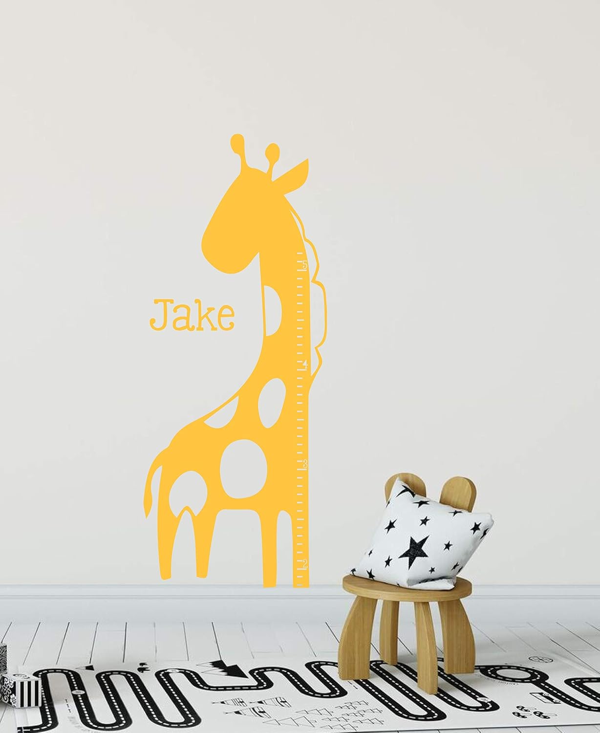 Custom Name Giraffe Height Chart for Kids
