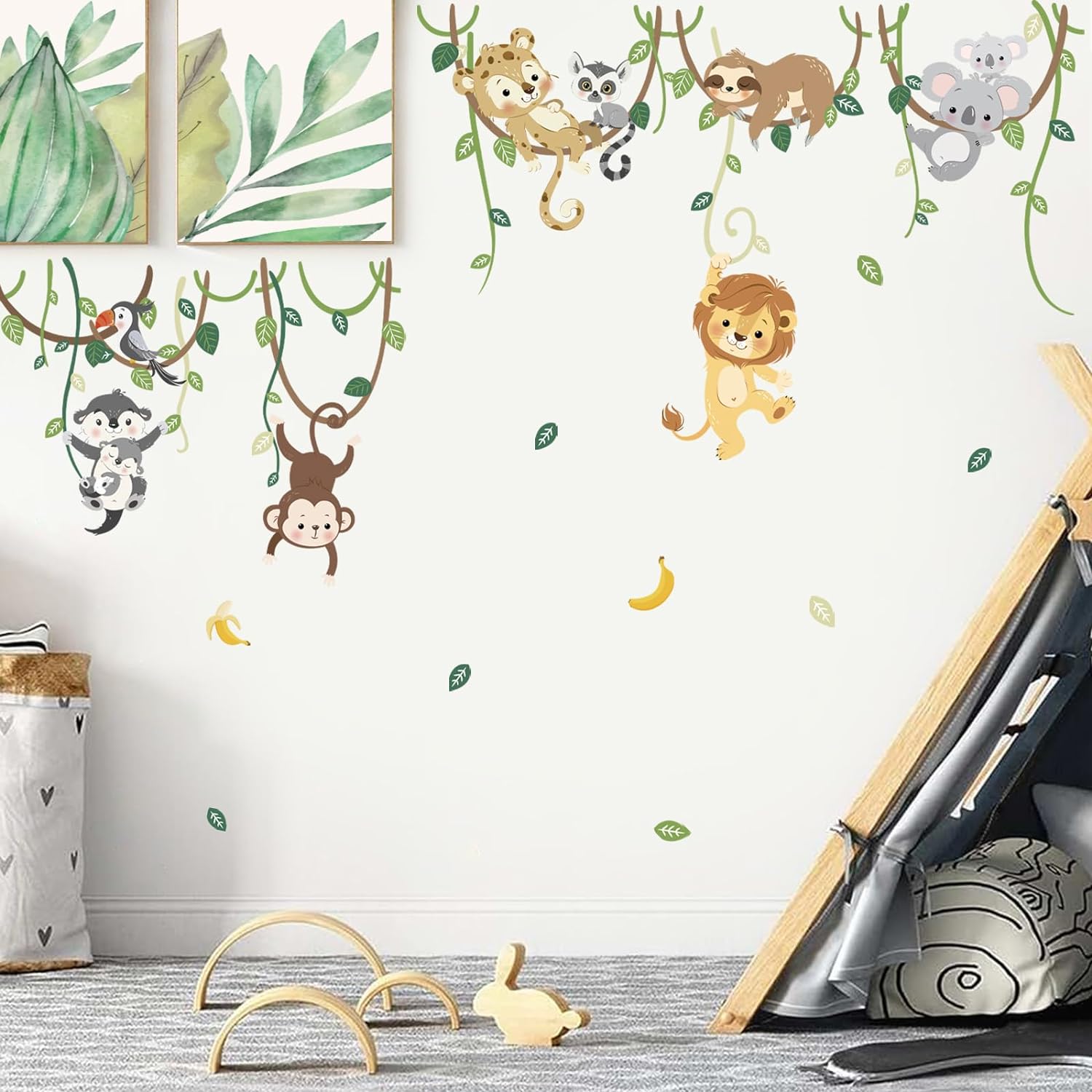 Jungle Animals Safari Wall Stickers for Kids Room