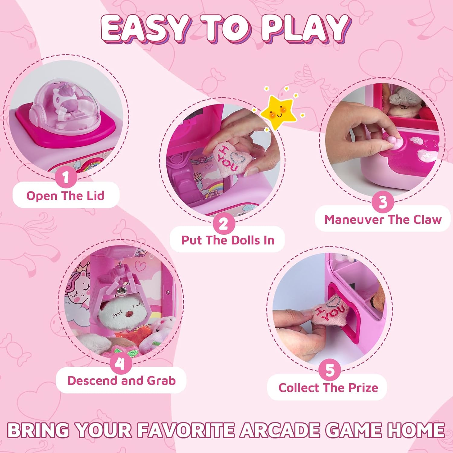 Unicorn Claw Machine for Kids