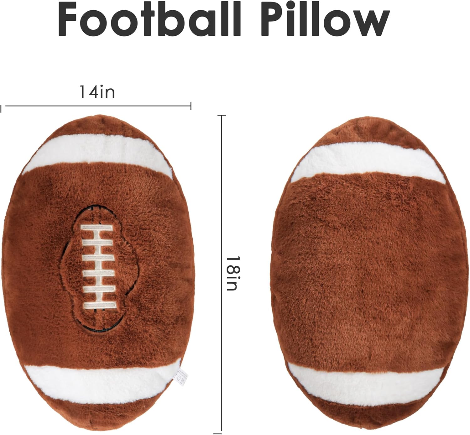 Wepop 18in Football Plush Pillow