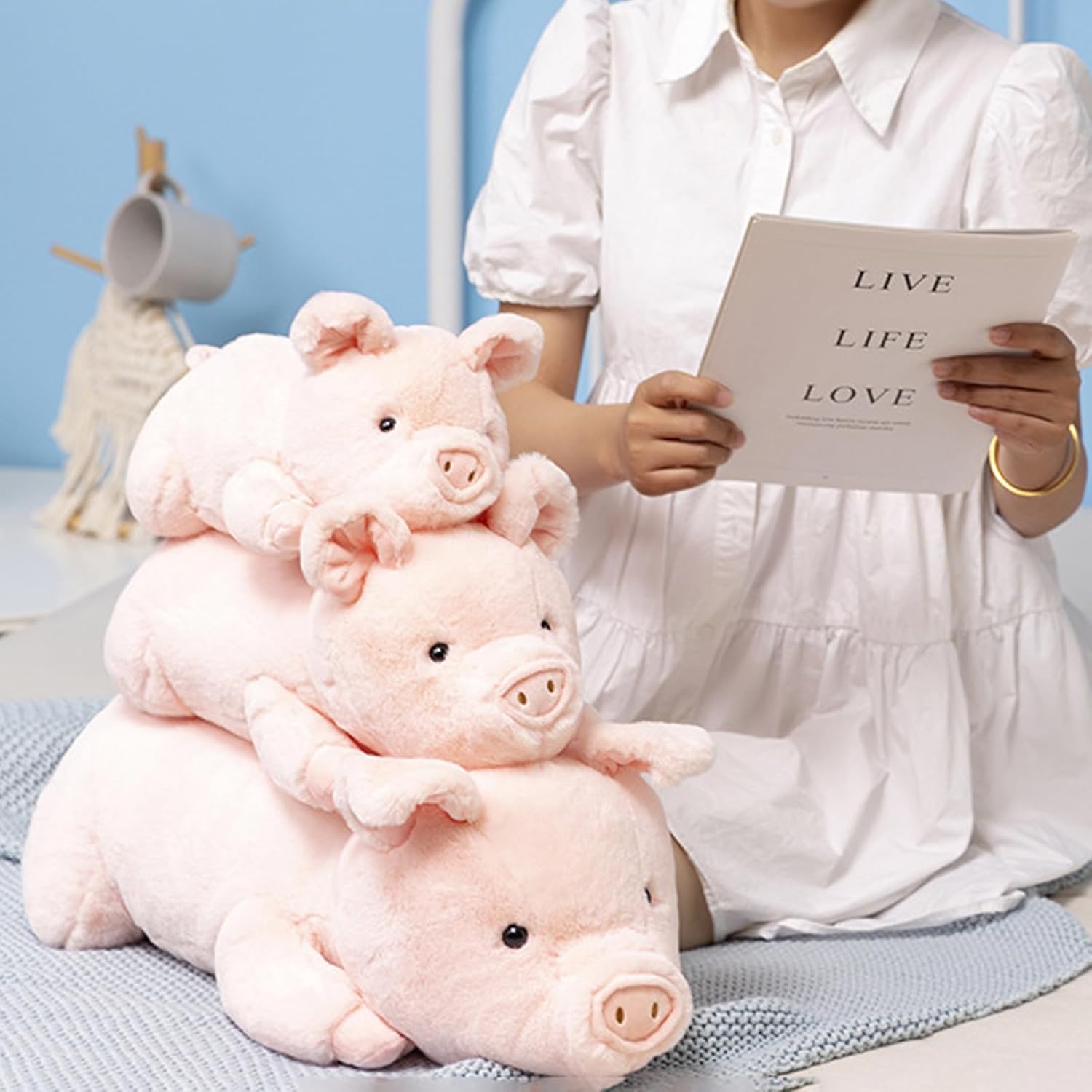 Litence Weighted Pig Plush Pillow Toy 33lbs