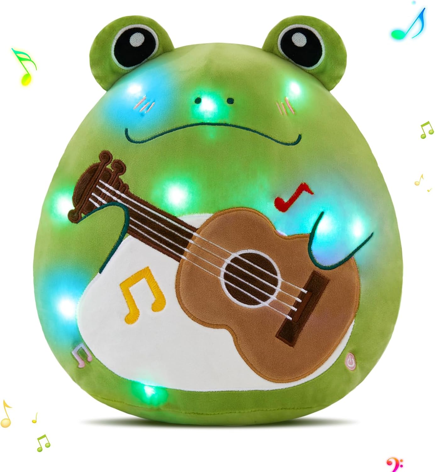 Light Up Singing Frog Plush Pillow